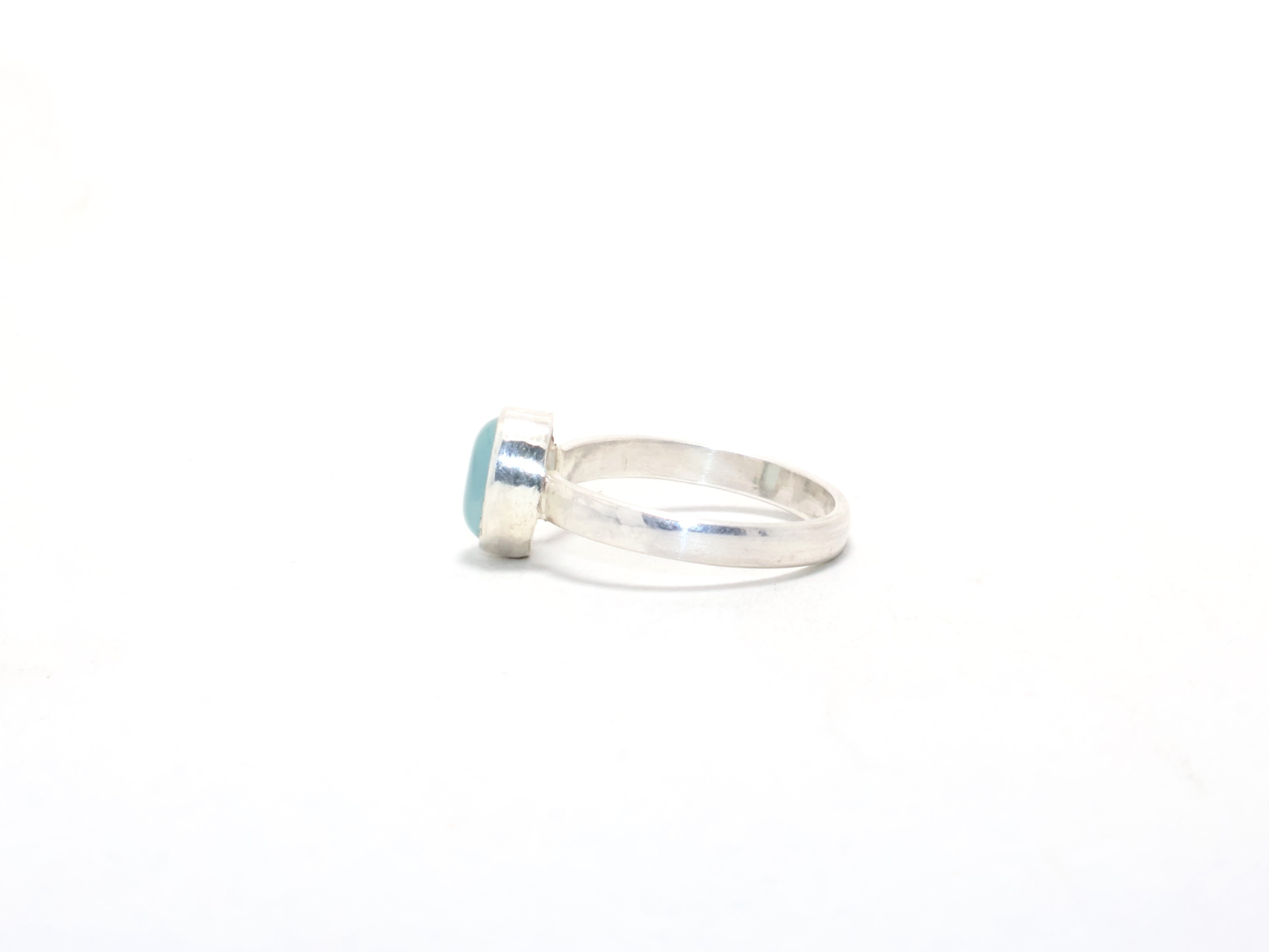 Aqua Chalcedon Ring Böhmischer Ring Handgemachter Ring Geschenk für Sie Edelsteinring Zierlicher Ring
