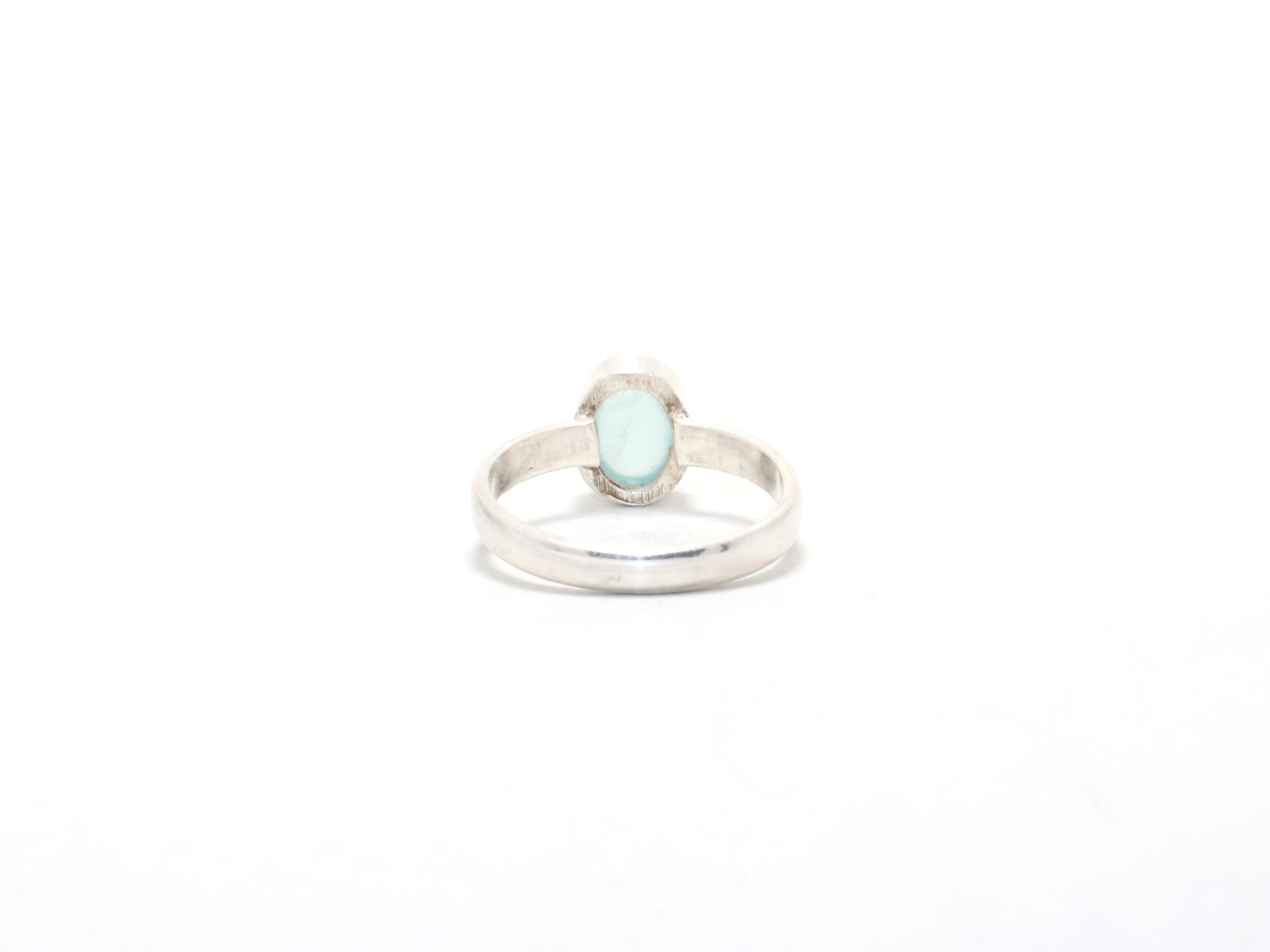 Aqua Chalcedon Ring Böhmischer Ring Handgemachter Ring Geschenk für Sie Edelsteinring Zierlicher Ring