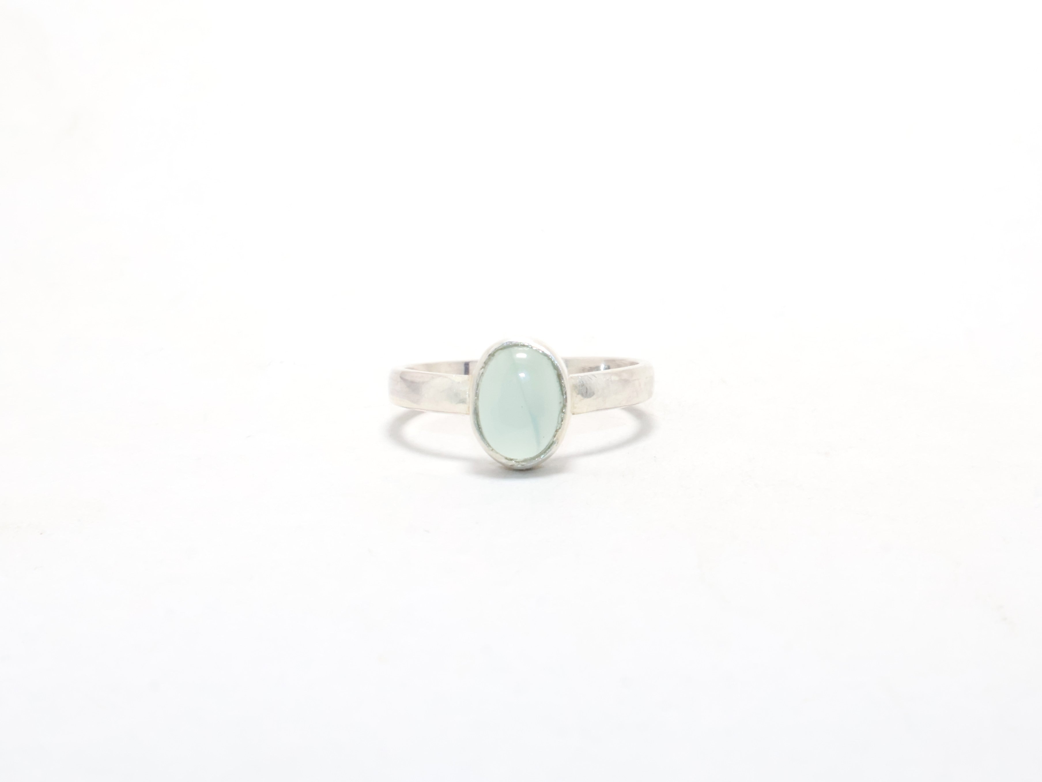 Aqua Chalcedon Ring Böhmischer Ring Handgemachter Ring Geschenk für Sie Edelsteinring Zierlicher Ring