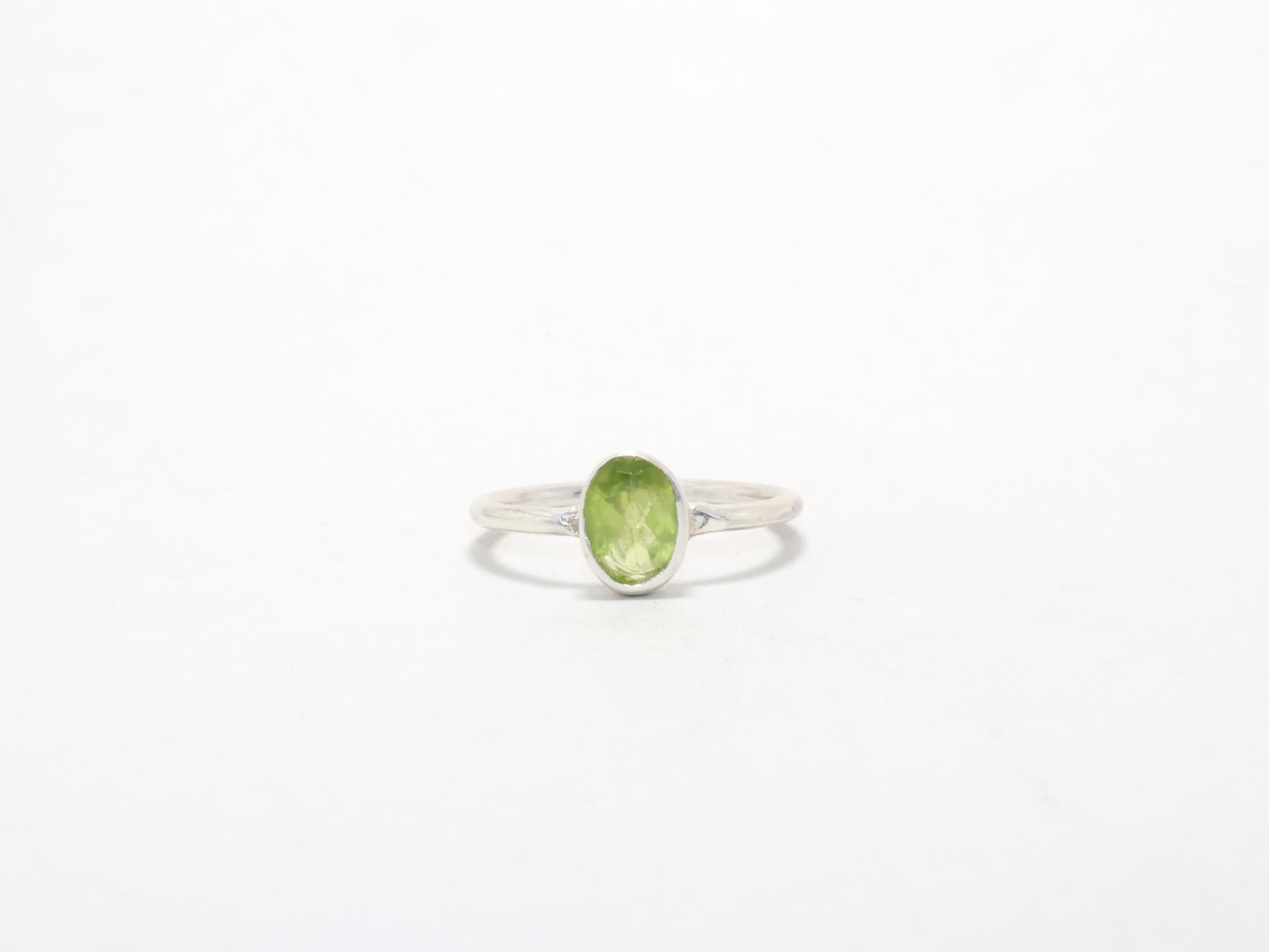 Natuurlijke Peridoot Ring Augustus Geboortesteen Edelsteen Ring Belofte Fijne Ring Designer Ring Stapelring