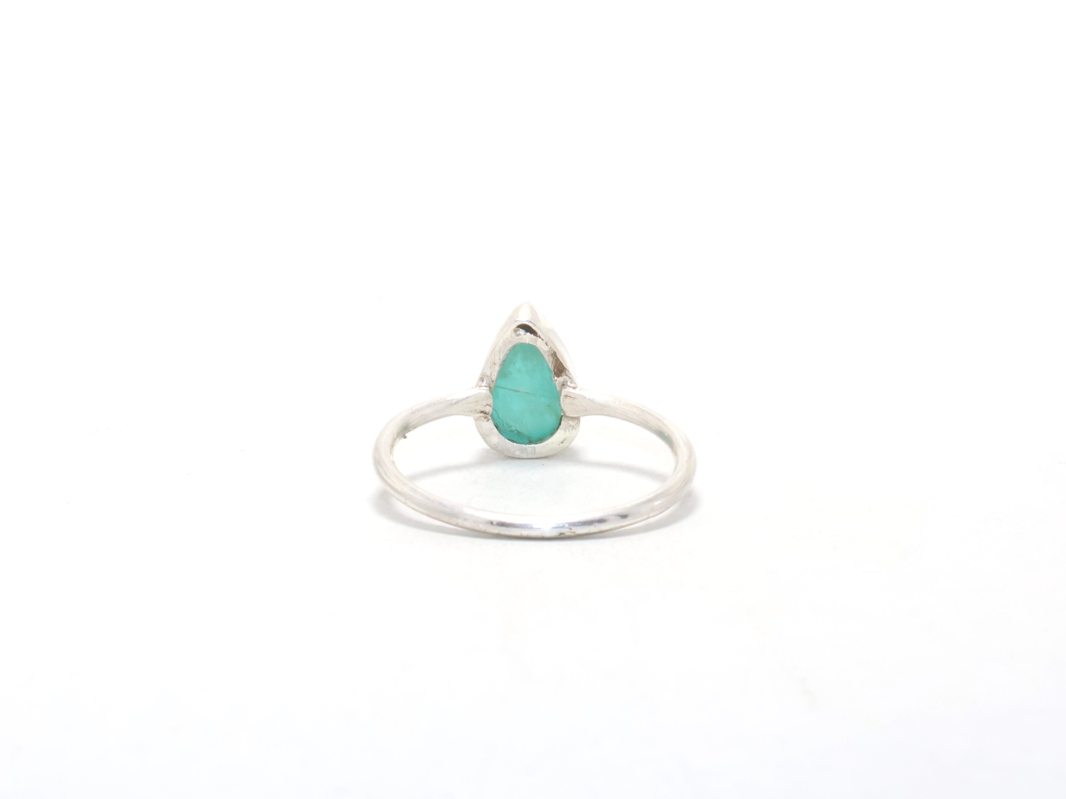 Amazonit Ring 925 Sterling Silber Boho Ring Handgemachter Ring Antragsring Zarter Ring Geschenk für Sie Edelsteinring