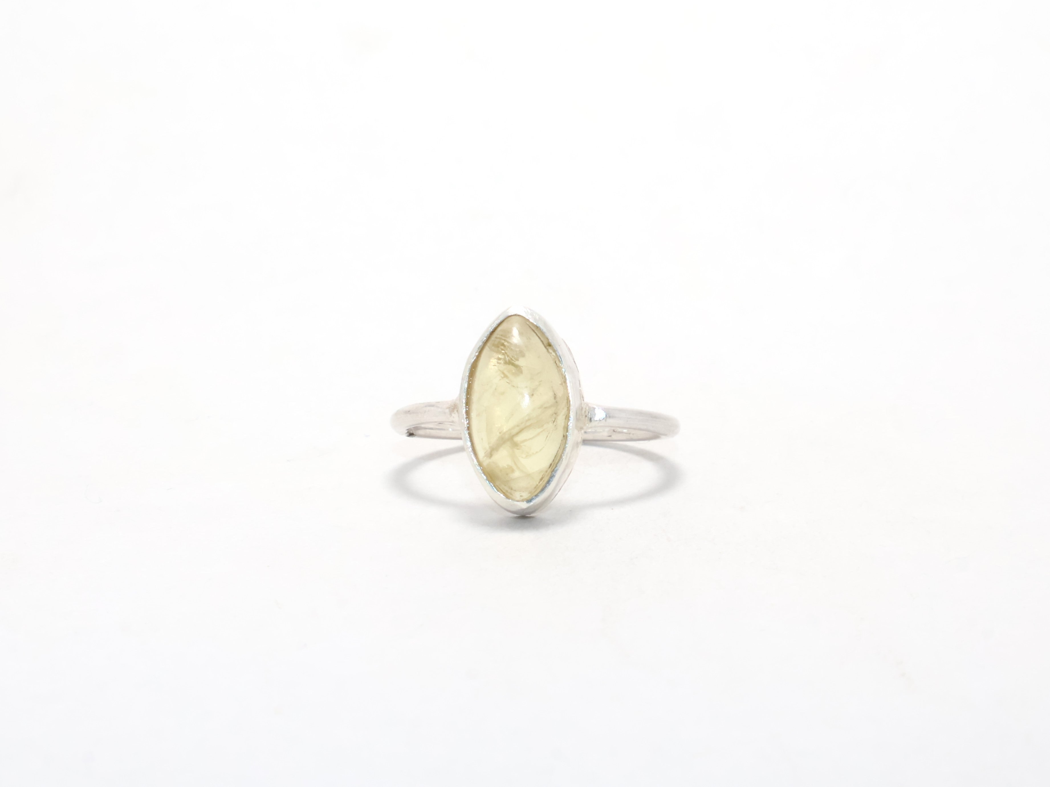 Marquise Zitronenquarz Ring 925 Silber Ring Handgemachter Ring Februar Geburtsstein Ring Versprechensring Edelsteinring