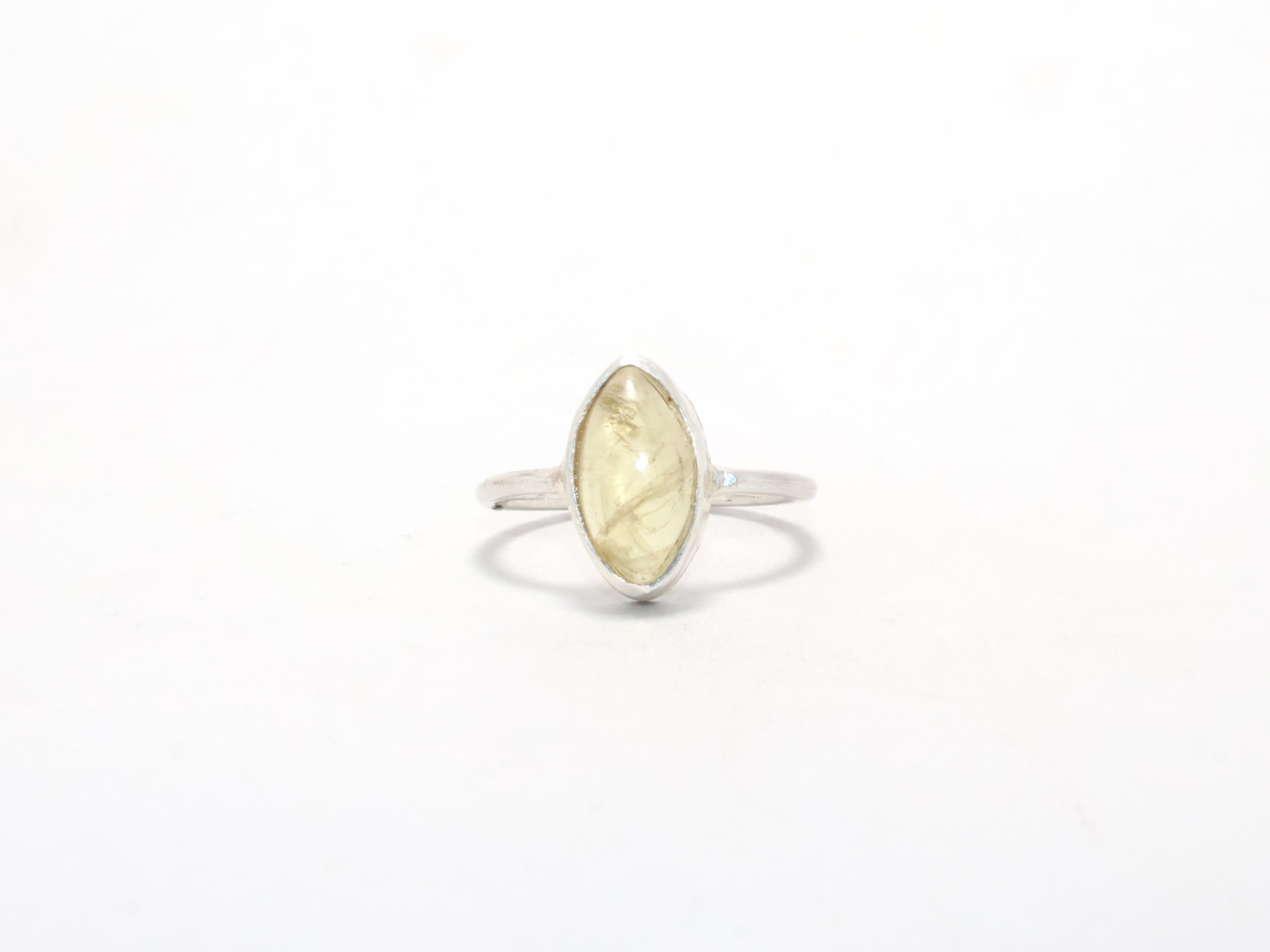 Marquise Zitronenquarz Ring 925 Silber Ring Handgemachter Ring Februar Geburtsstein Ring Versprechensring Edelsteinring