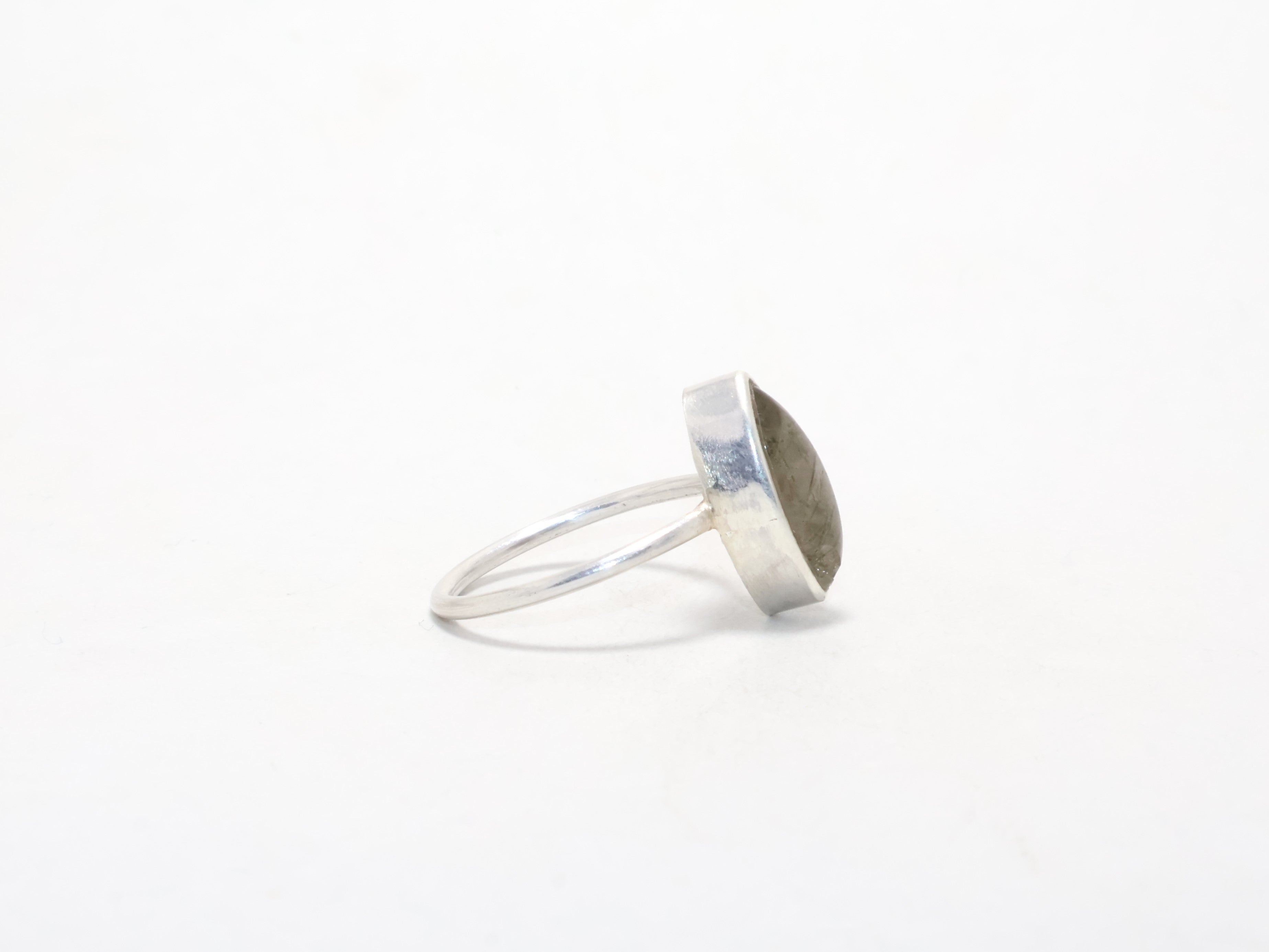 Markiezin Zwarte Rutiel Ring 925 Sterling Zilveren Ring Handgemaakte Ring Verlovingsring Cadeau Voor Haar Geboortesteen Ring