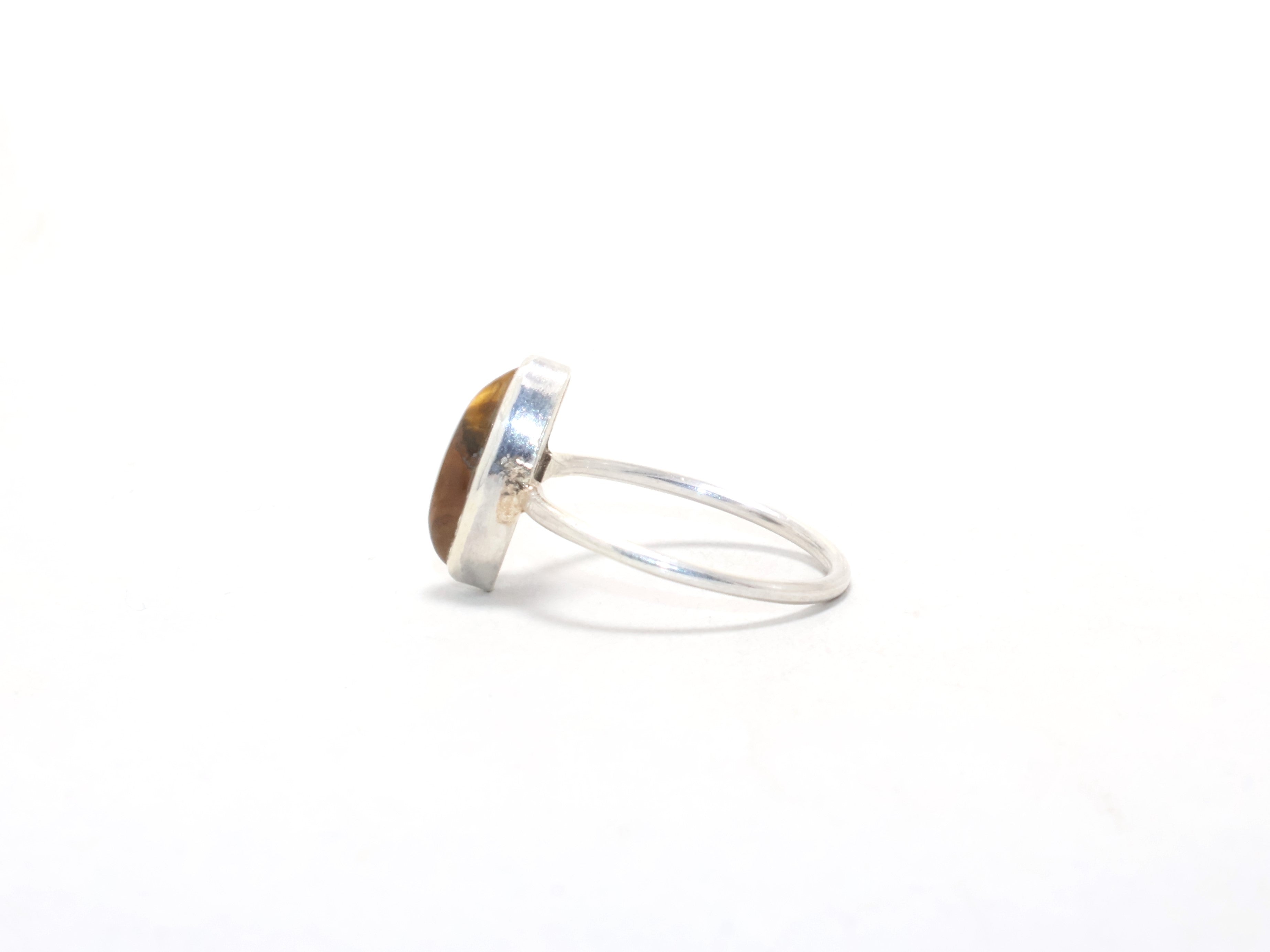 Echter Tigerauge-Ring Boho Minimalistischer Ring Handgemachter Ring 925 Sterling Silber Marquise Edelsteinring Geschenk für Sie