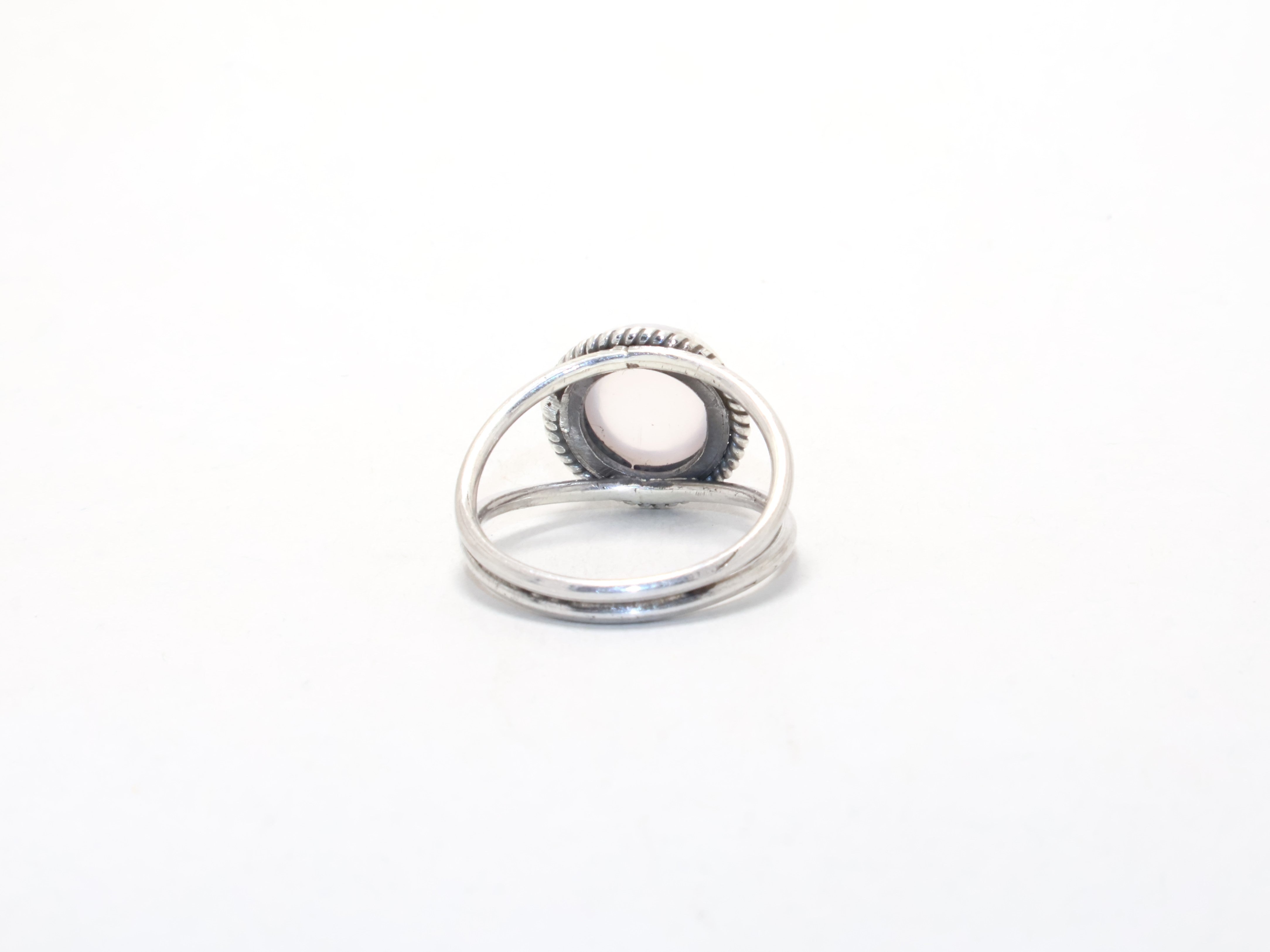Echter Rosenquarz Ring Cocktailring Boho Zarter Ring Geschenkidee Stapelring Edelsteinring 925 Sterling Silber