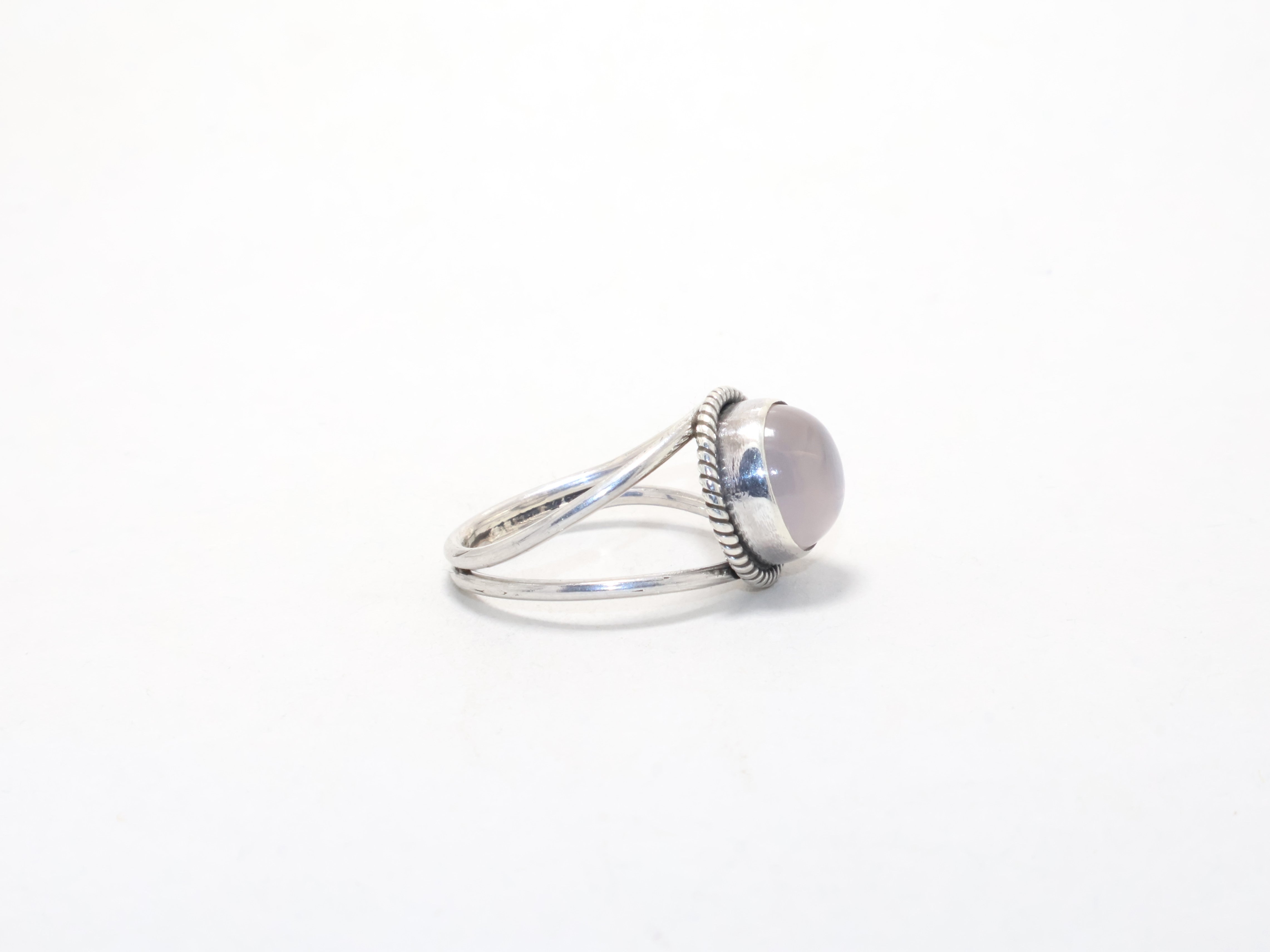 Echter Rosenquarz Ring Cocktailring Boho Zarter Ring Geschenkidee Stapelring Edelsteinring 925 Sterling Silber
