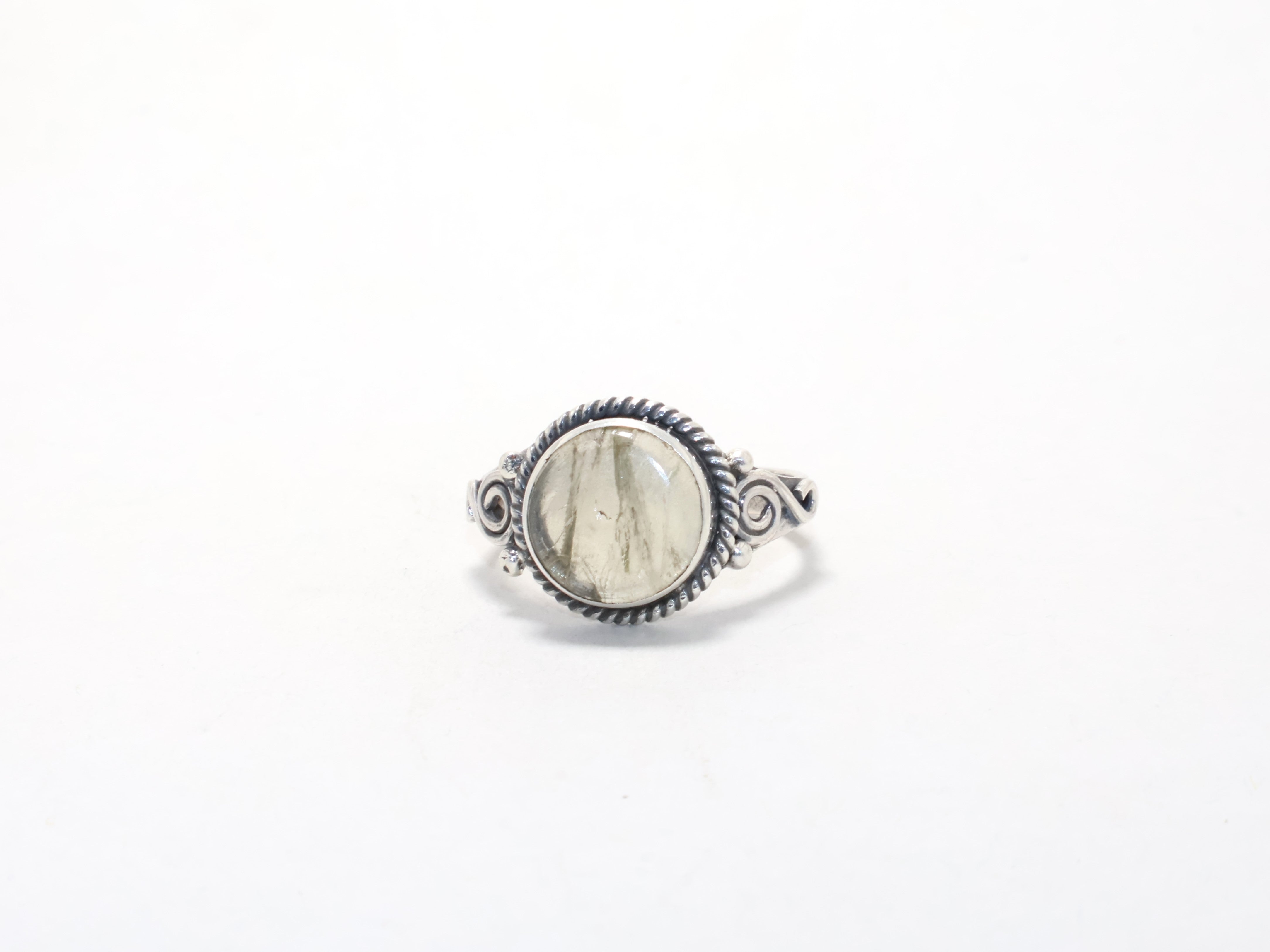 Echter Zitronenquarzring, 925er Silberring, Edelsteinring, zierlicher Cocktailring, Verlobungsring, Geschenkidee, Bohemian-Ring