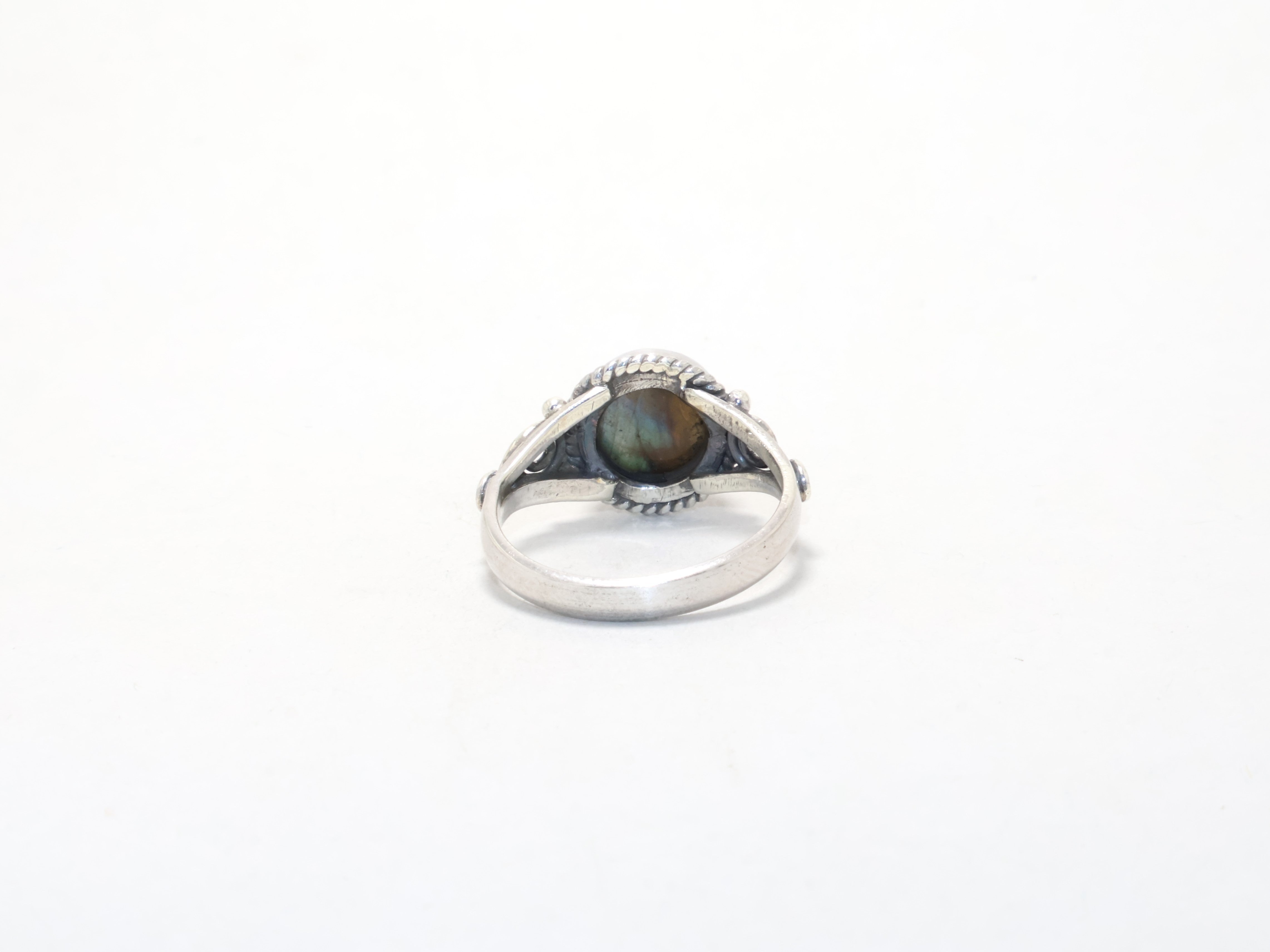 Blaues Feuer Labradorit Ring Februar Geburtsstein 925 Sterling Silber Ring Geschenk für Sie Edelsteinringe Cocktailring