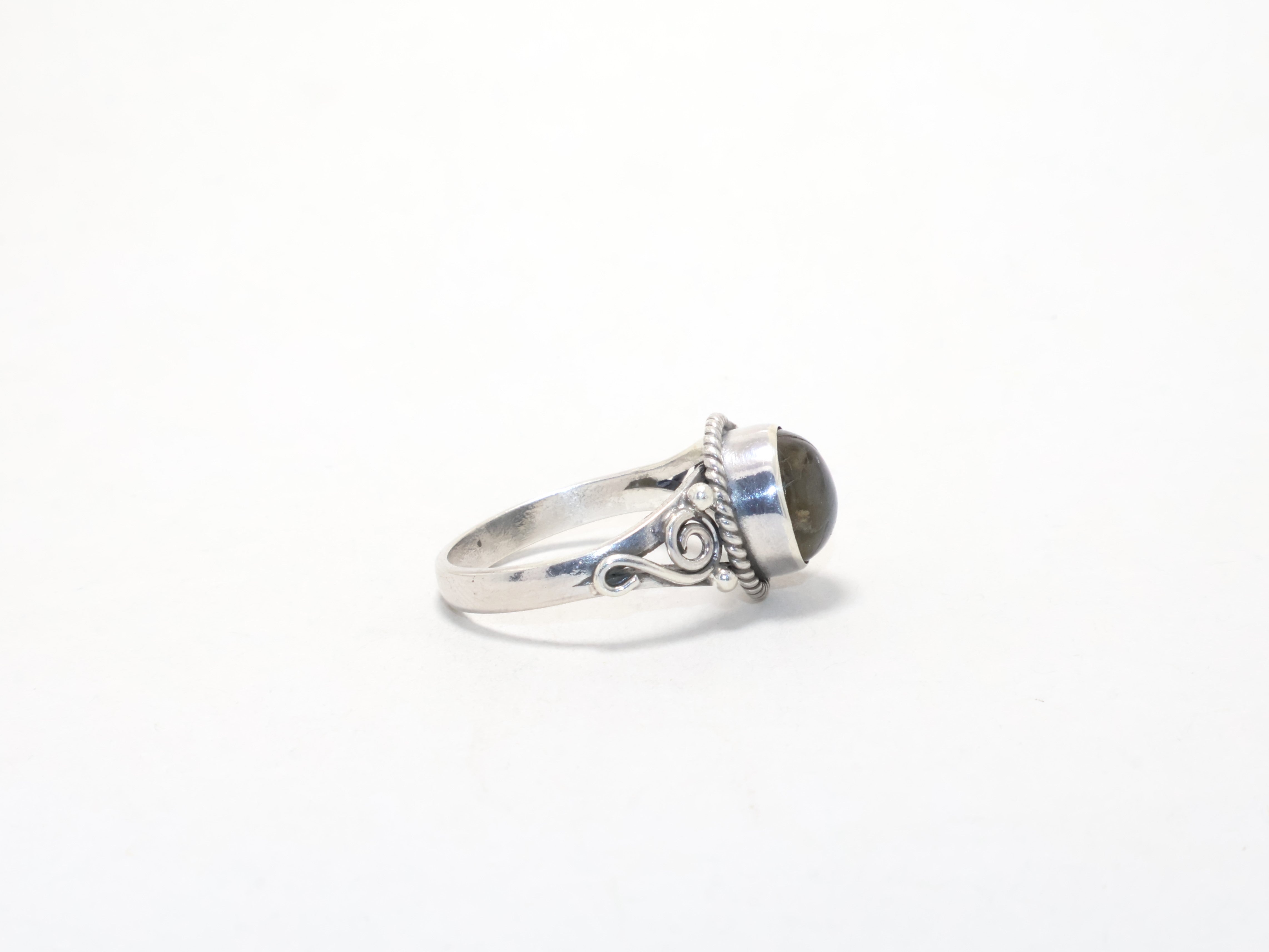 Blaues Feuer Labradorit Ring Februar Geburtsstein 925 Sterling Silber Ring Geschenk für Sie Edelsteinringe Cocktailring