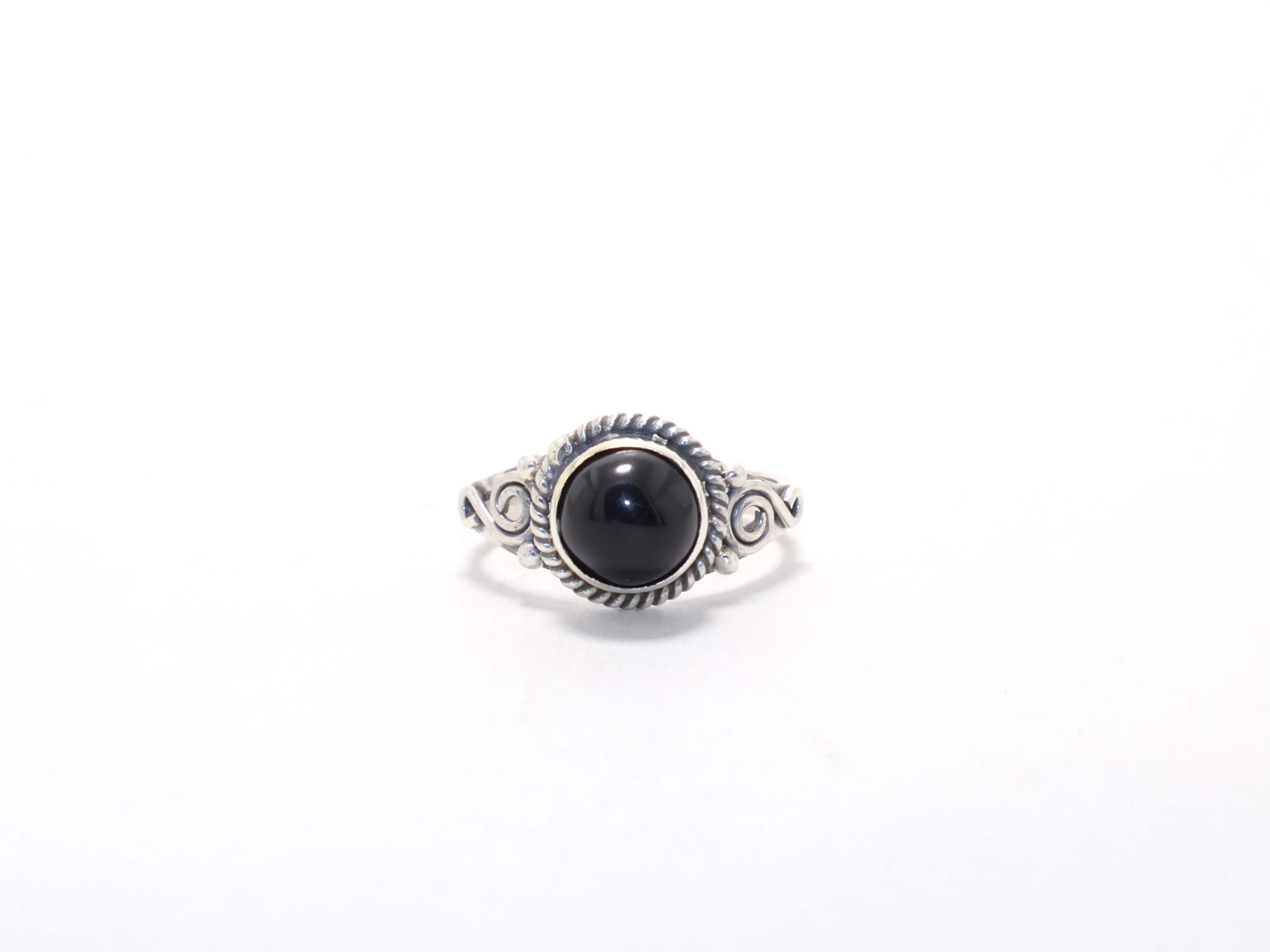Natuurlijke Zwarte Onyx Ring Cadeau-idee Cocktail Boho Stijl Ring Edelsteen Ring Uniek Cadeau Voor Haar Alledaagse Ring 925 Sterling Zilver