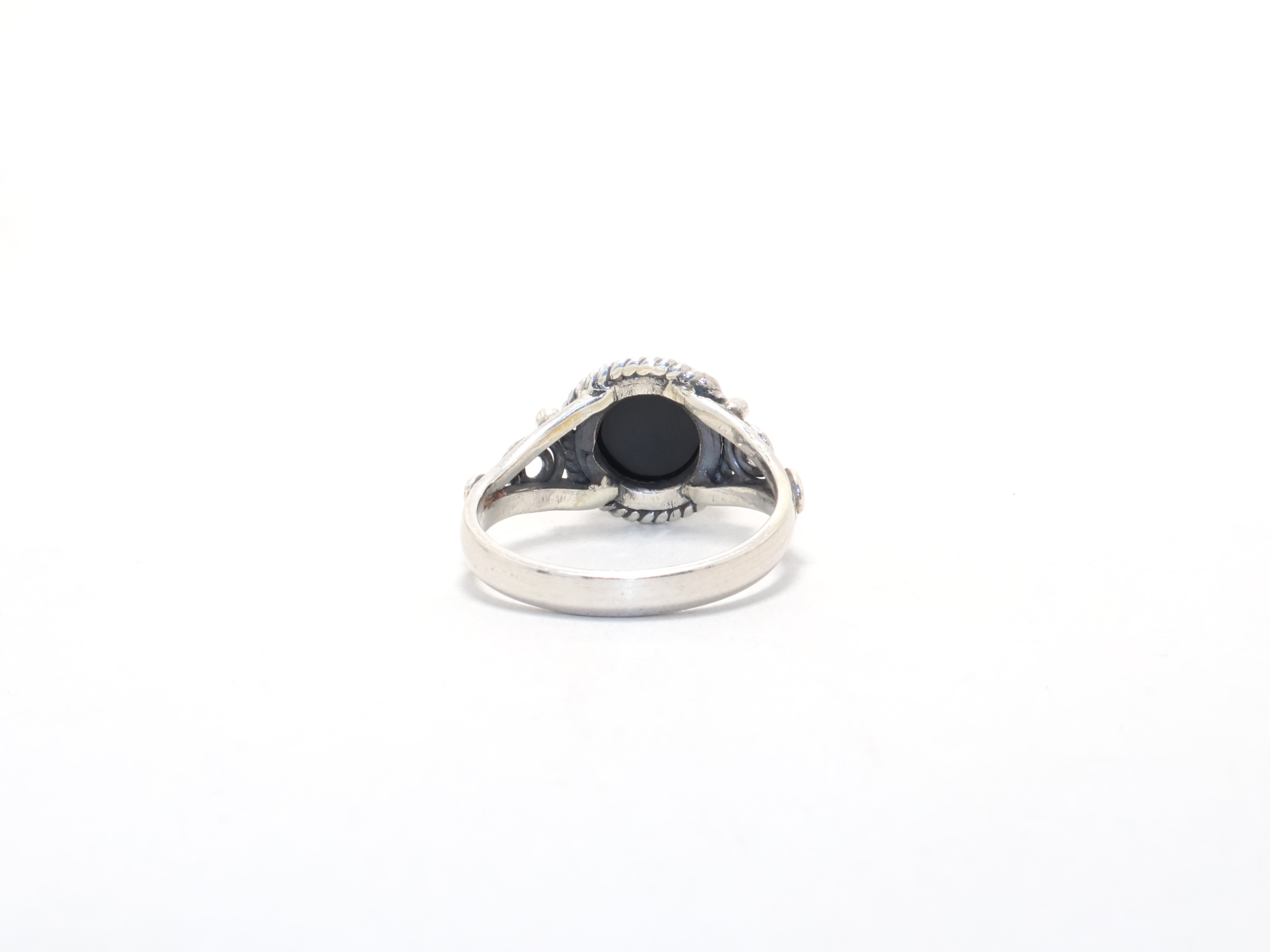 Natuurlijke Zwarte Onyx Ring Cadeau-idee Cocktail Boho Stijl Ring Edelsteen Ring Uniek Cadeau Voor Haar Alledaagse Ring 925 Sterling Zilver