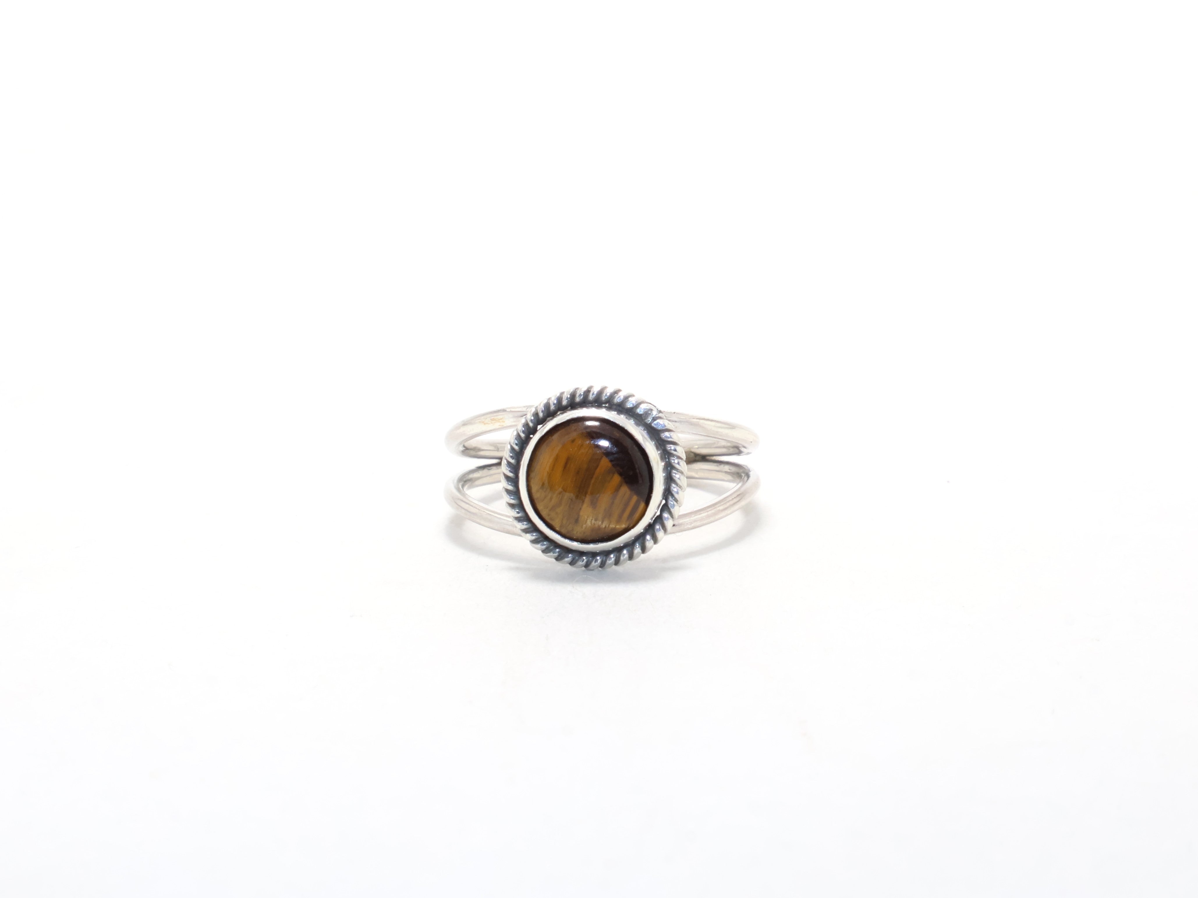 Tigerauge Ring 925 Sterlingsilber Ring Handgemachter Böhmischer Zierlicher Ring Edelsteinring Versprechensring
