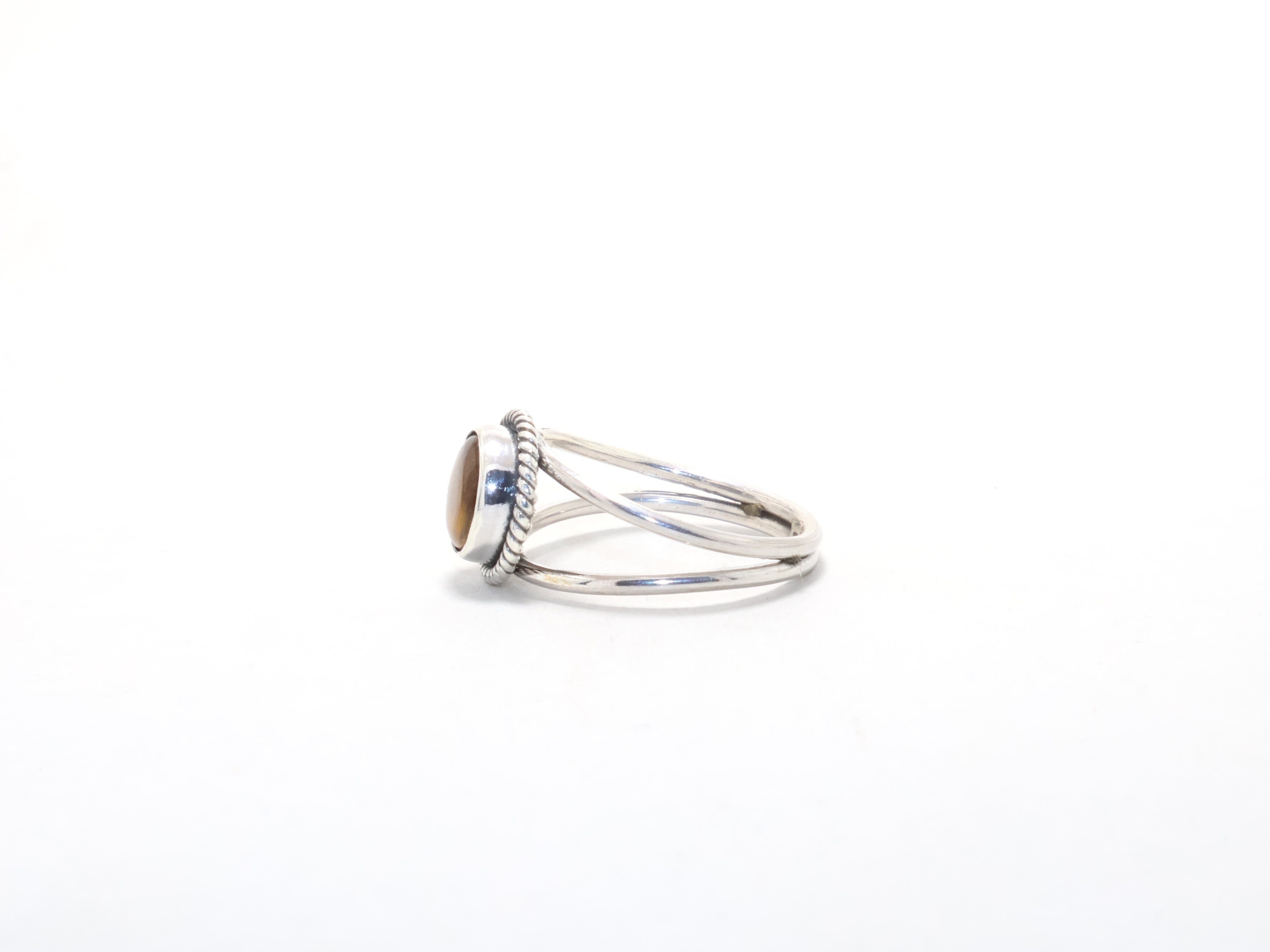 Tigerauge Ring 925 Sterlingsilber Ring Handgemachter Böhmischer Zierlicher Ring Edelsteinring Versprechensring