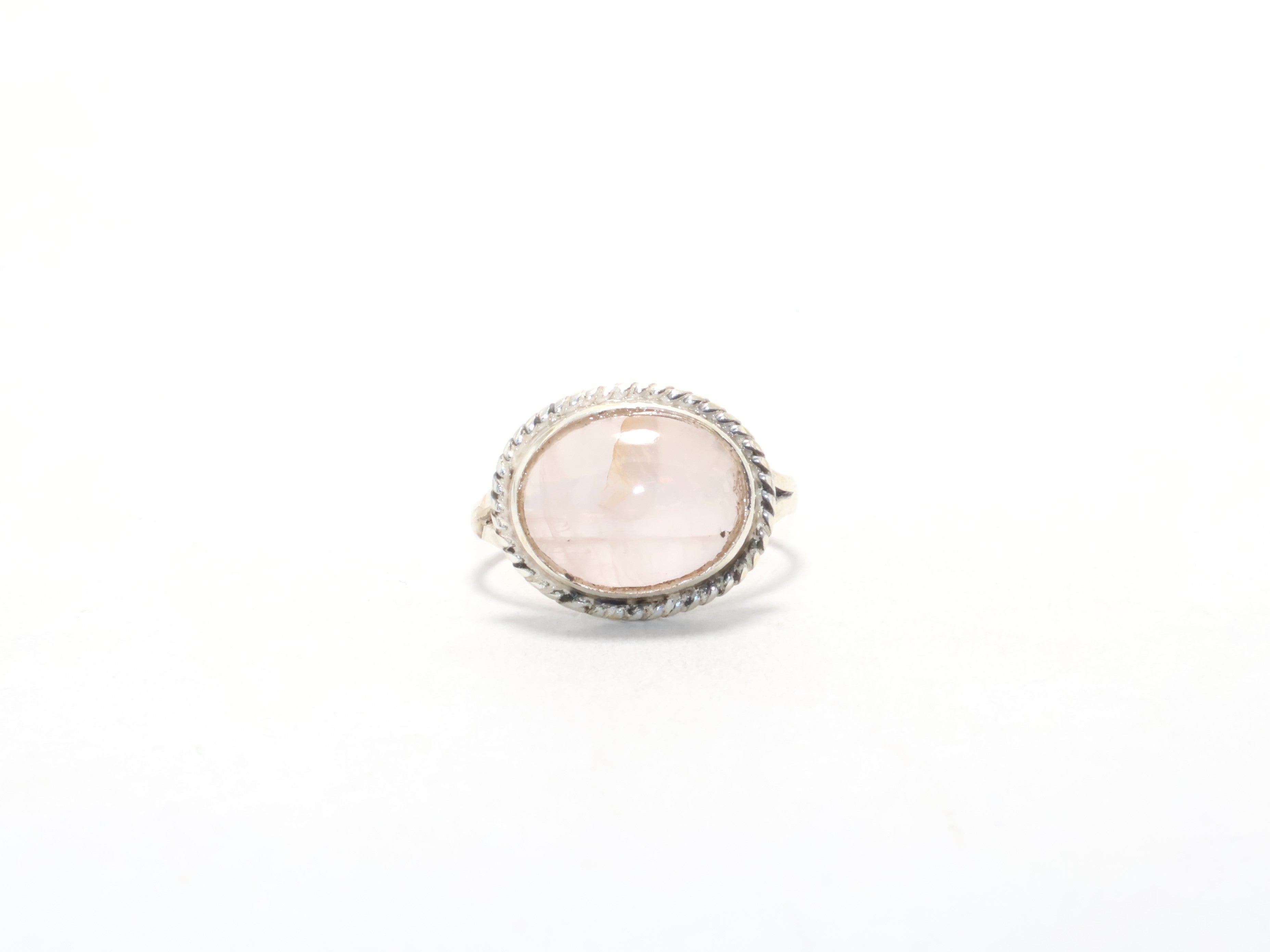 Genuine Rose Quartz Ring Pink Gemstone Boho Ring Cocktail Ring Gift Idea Gift For Everyone January Birthstone Ring