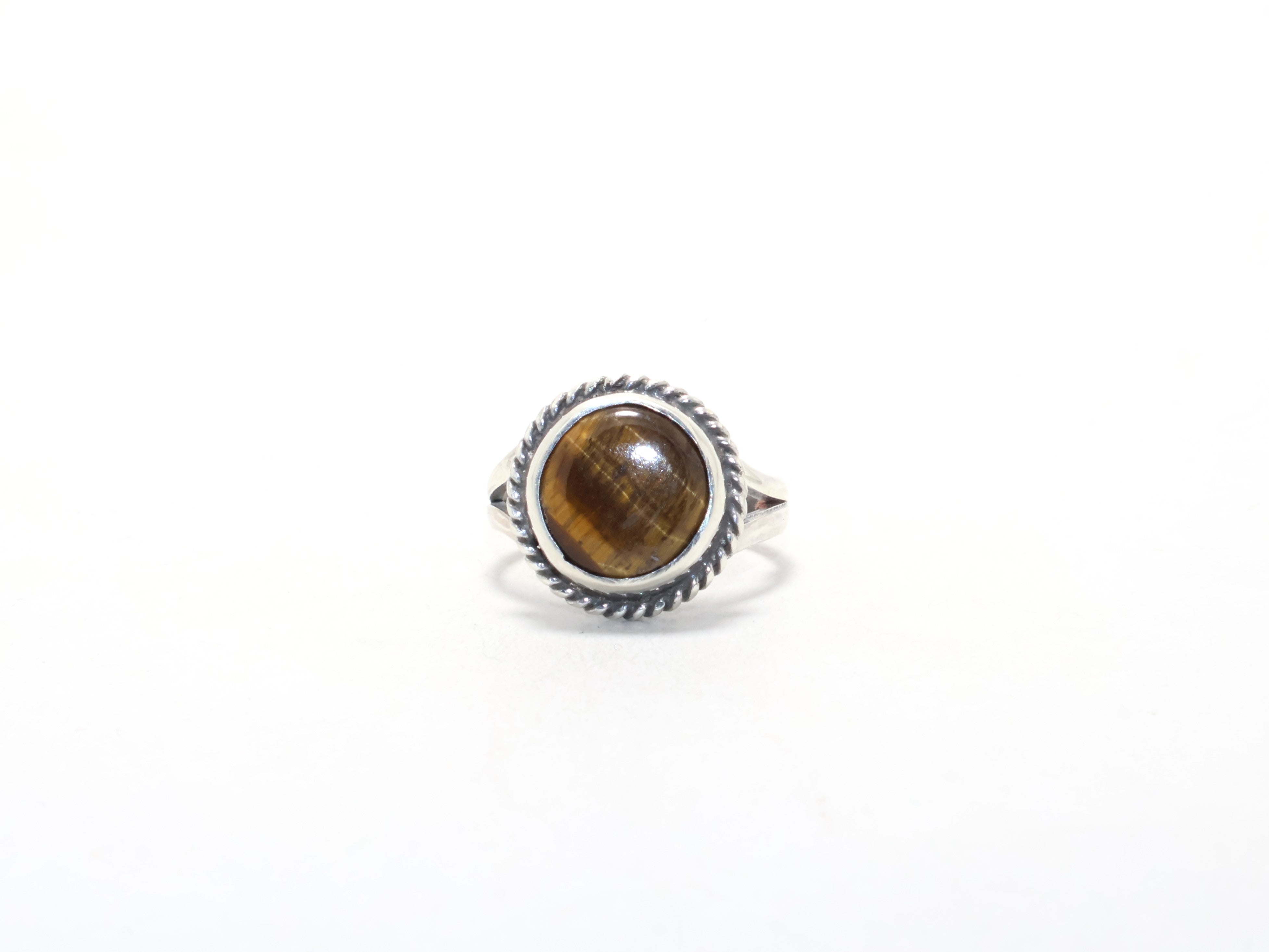 Natur Tigerauge Ring Versprechensring Bohemian Ring Geburtsstein Ring Gelber Edelstein Geschenkartikel Handgemachter Ring Freundschaftsring