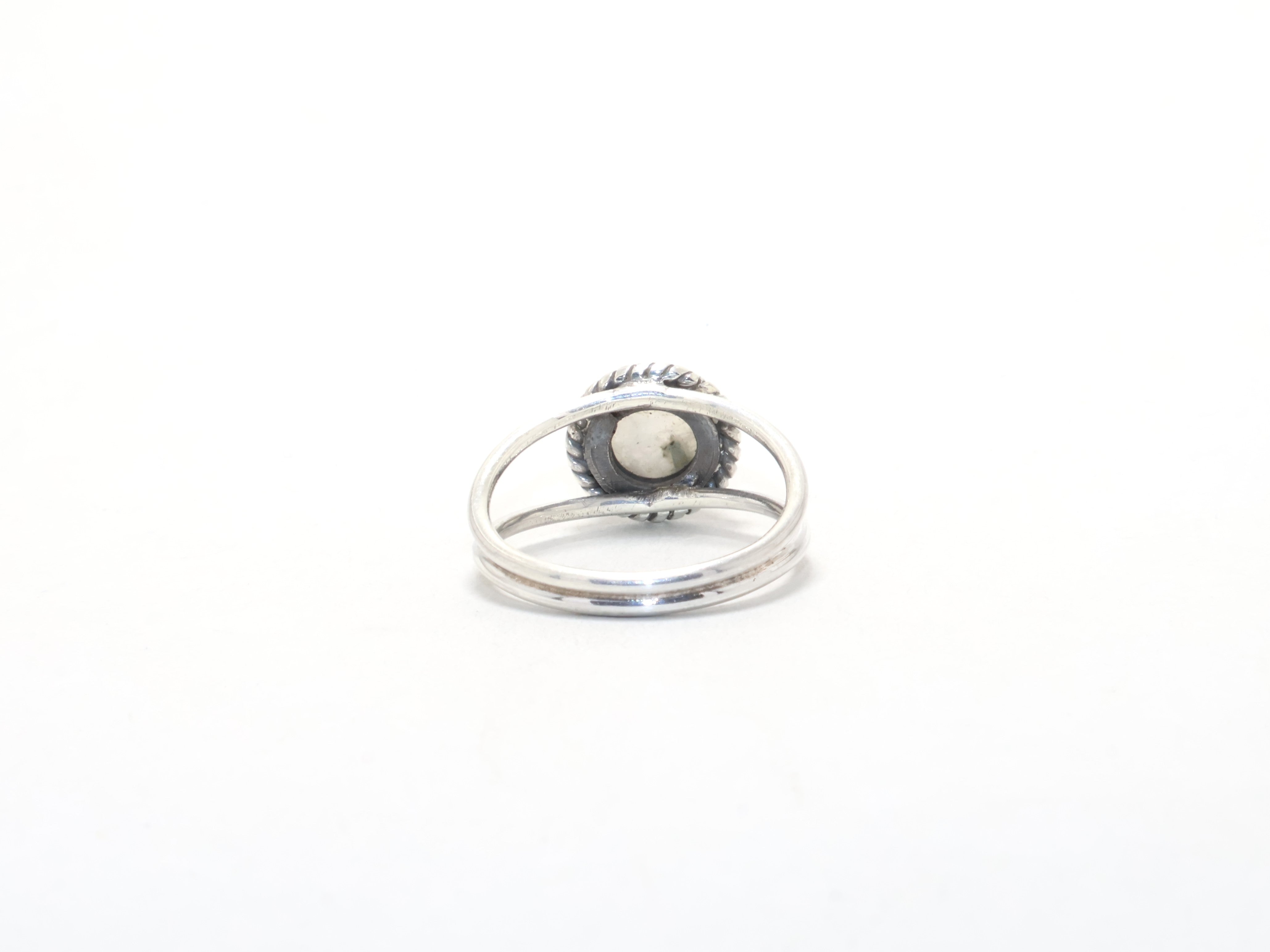 Runder Regenbogen Mondstein Ring Blauer Feuerstein 925 Silber Ring Böhmischer Ring Cocktail Ring Echter Edelstein