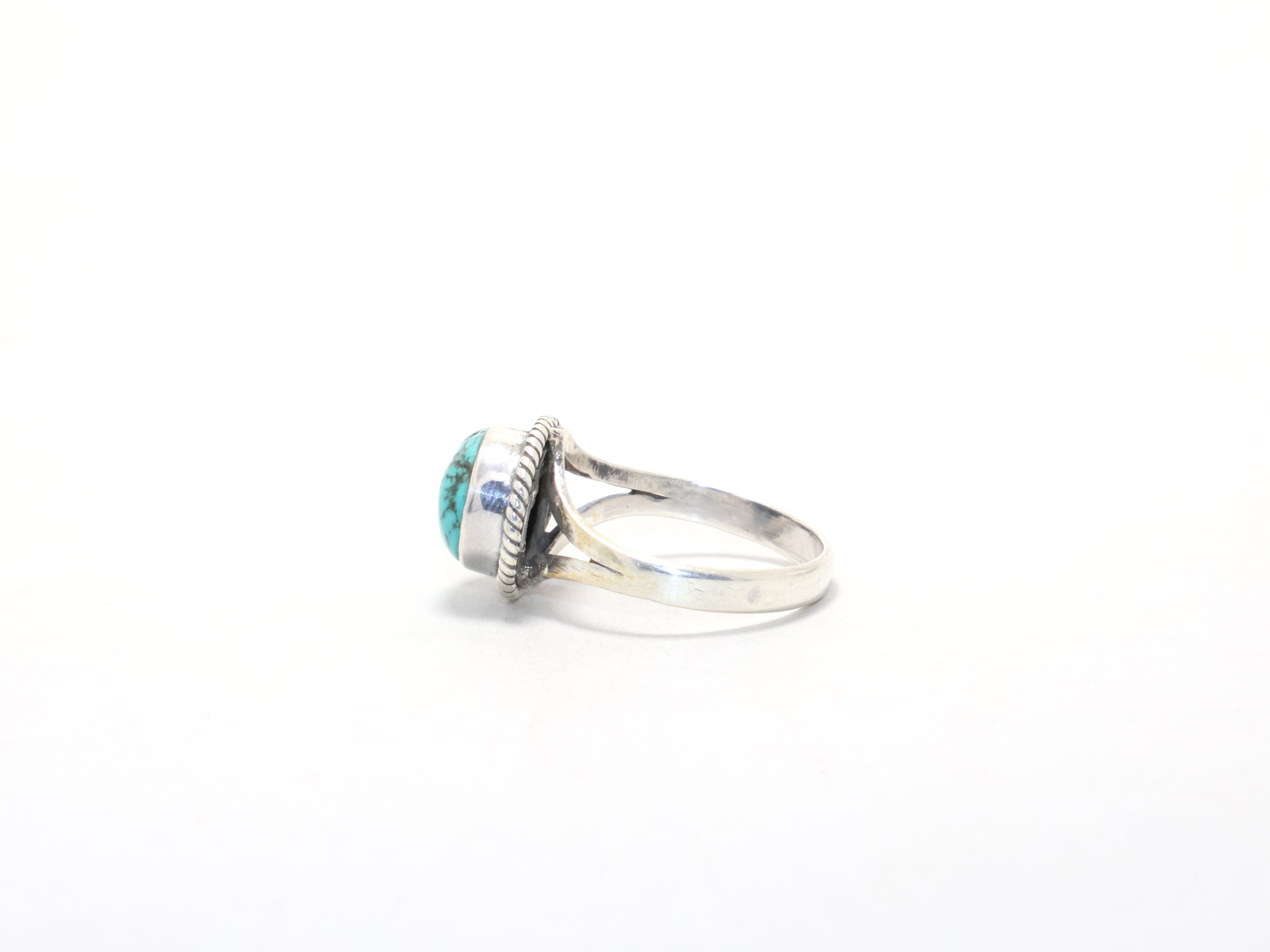 Echter Türkis 925er Silberring Minimalistischer Stapelring Zierlicher Ring Böhmischer Schmuck Cocktailring Geschenkidee Geburtssteinring