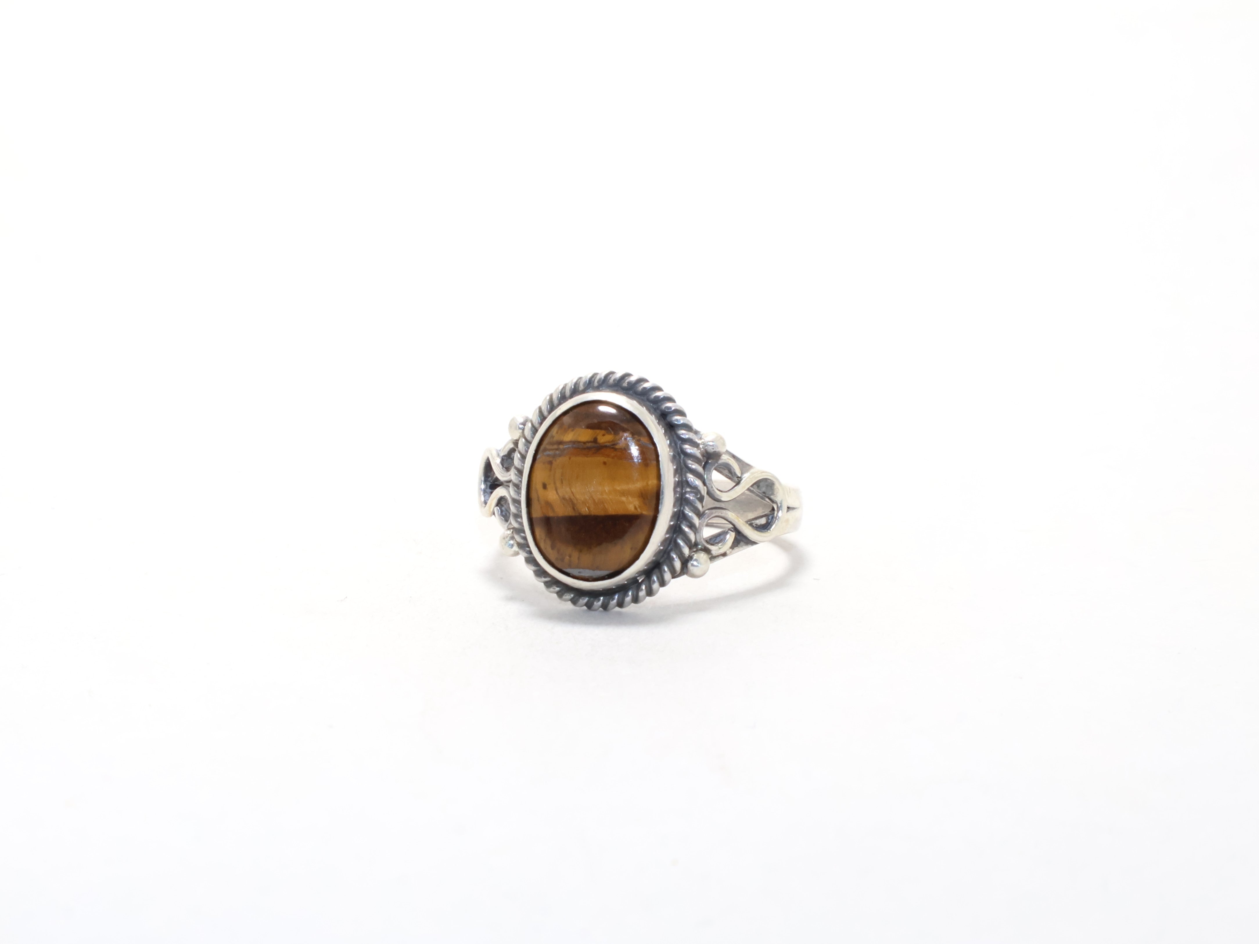 Designer Tigerauge Ring Gelber Stein Ring 925 Sterling Silber Versprechensring Geburtsstein Ring Stapelring