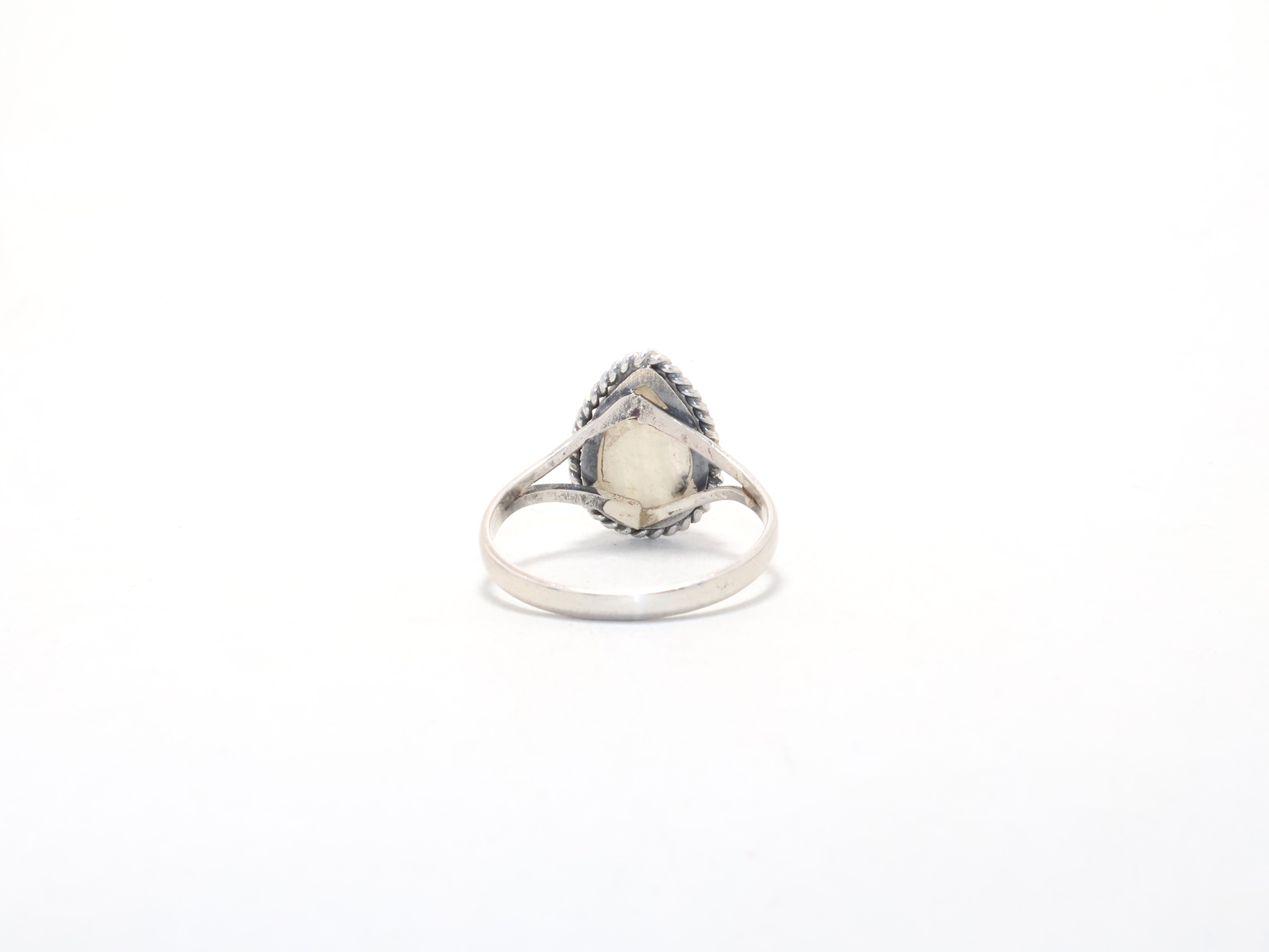 Tropfen Regenbogen Mondstein Ring Juni Geburtsstein Ring 925 Sterling Silber Designer Ring Geschenk für jedermann