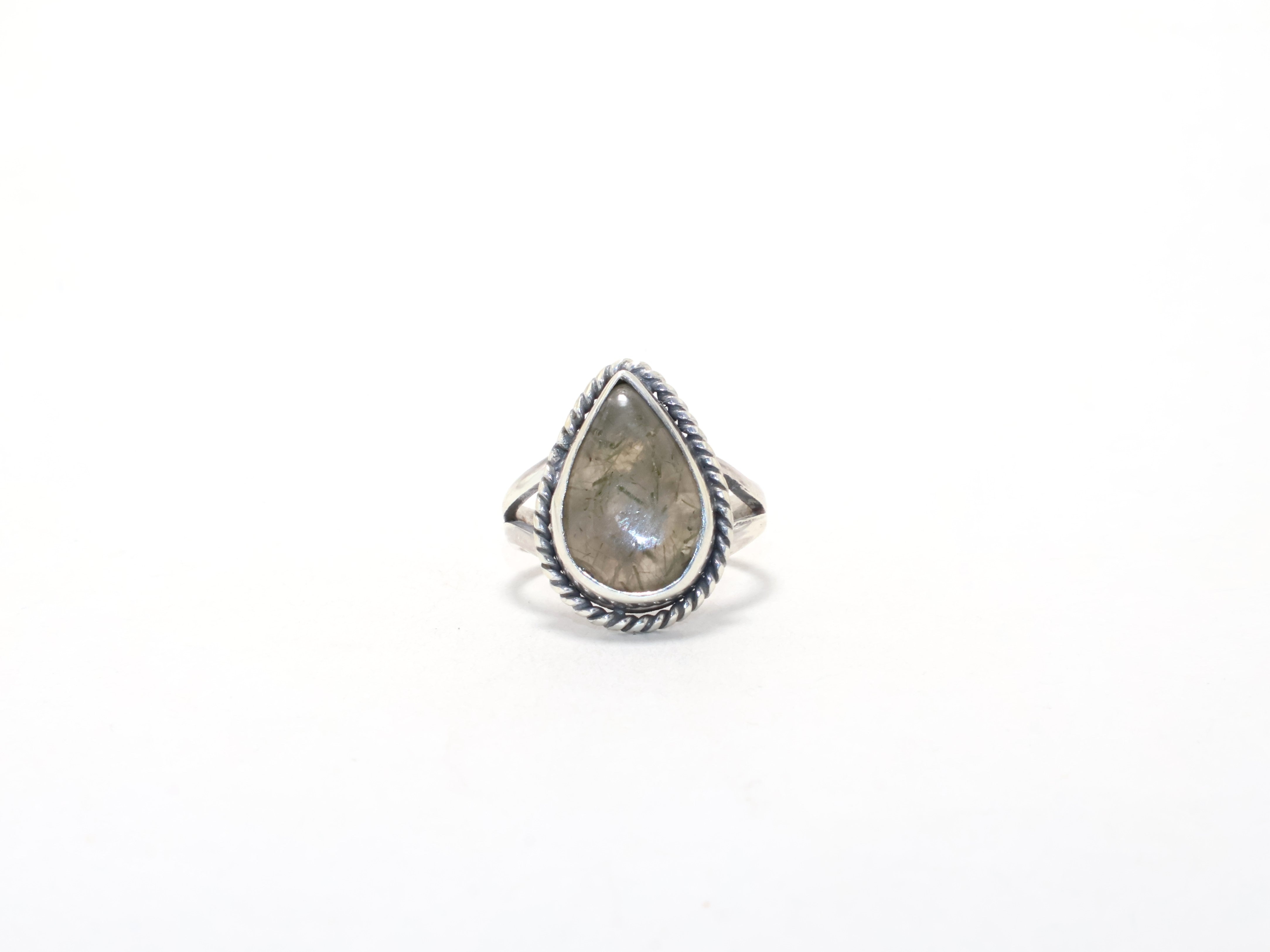 Designer Black Rutile Ring April Birthstone Black Gemstone Cocktail Ring Gift item Handmade Ring 925 Sterling Silver