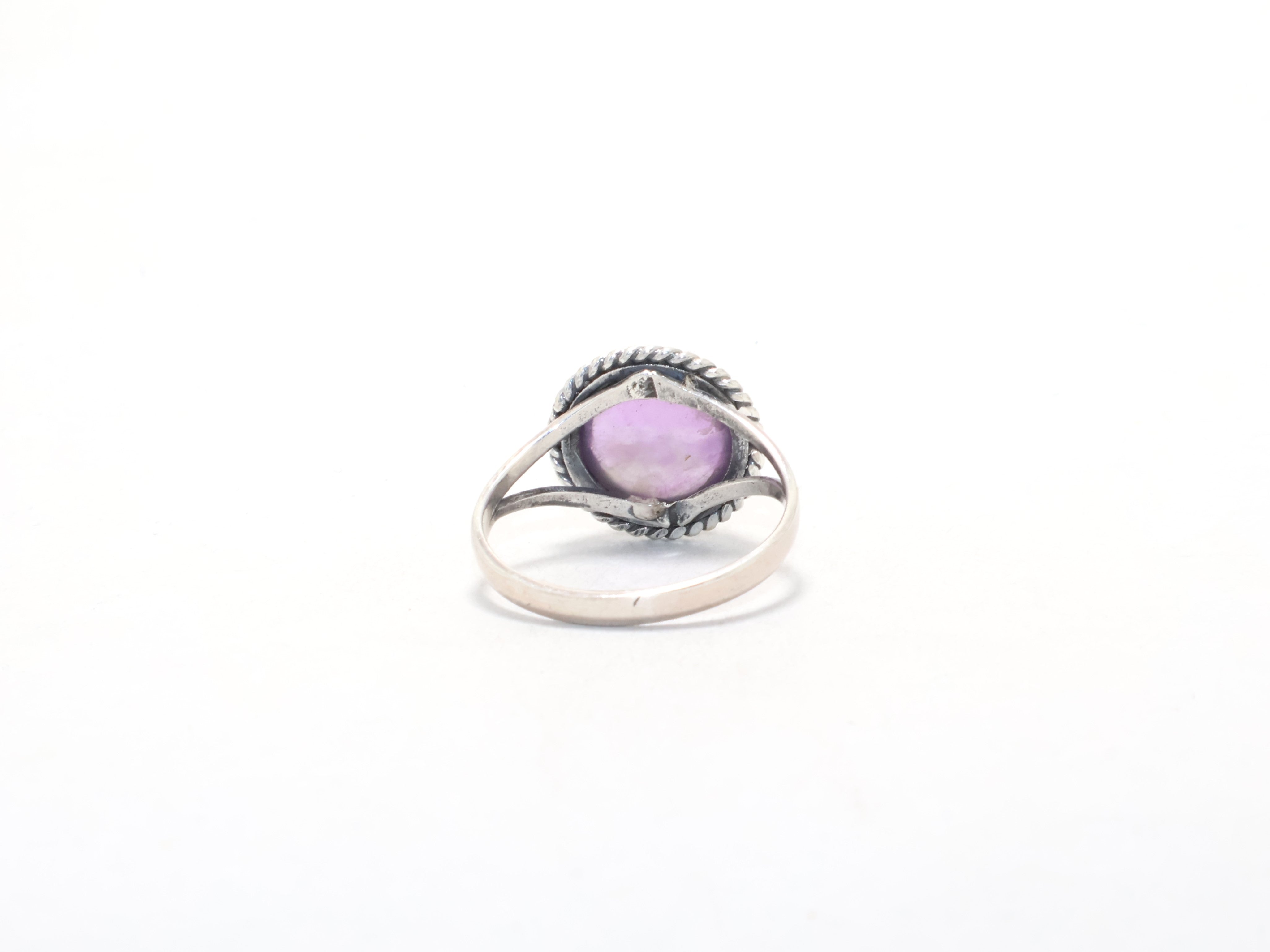 Echter Amethystring Handgemachter Designerring Geburtsstein Februar Zierlicher Ring Freundschaftsring Geschenk für Sie Edelsteinring