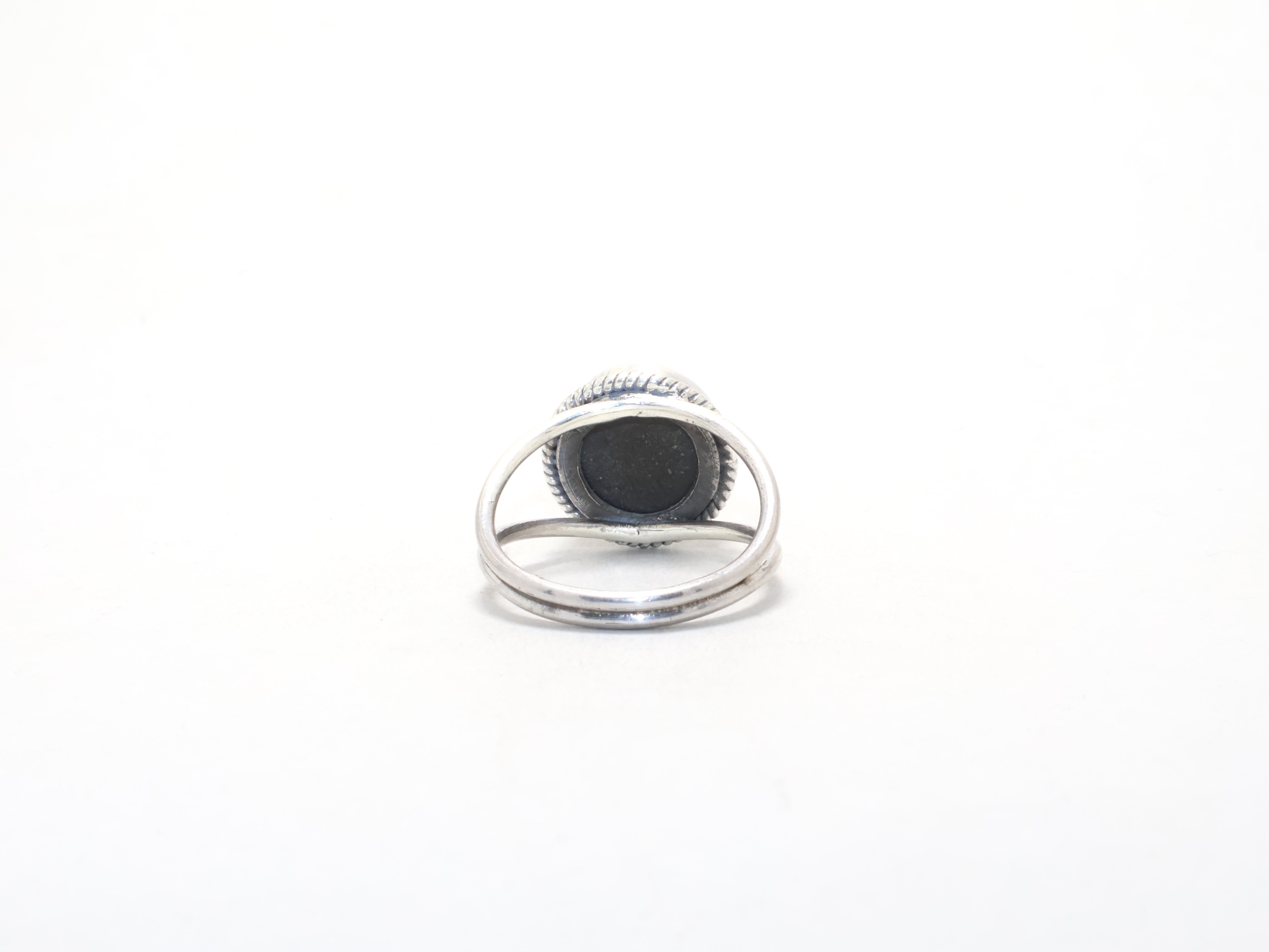 Designer Abalone Shell Ring Genuine Gemstone Crystal Ring Gift Item 925 Sterling Silver