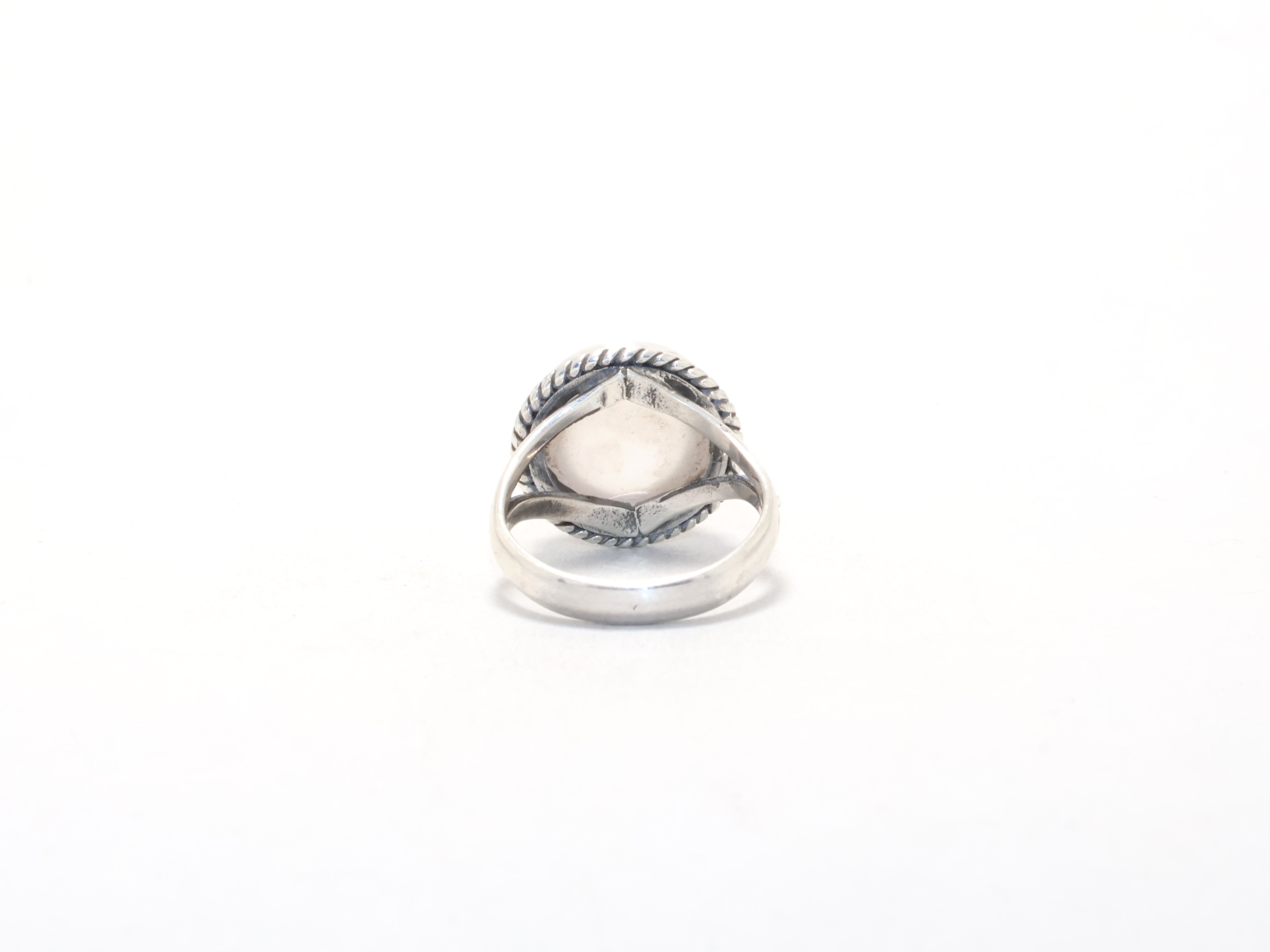 Ring aus rosa Rosenquarz, Januar-Geburtssteinring, 925er Sterlingsilberring, Geschenk für sie, Edelsteinring