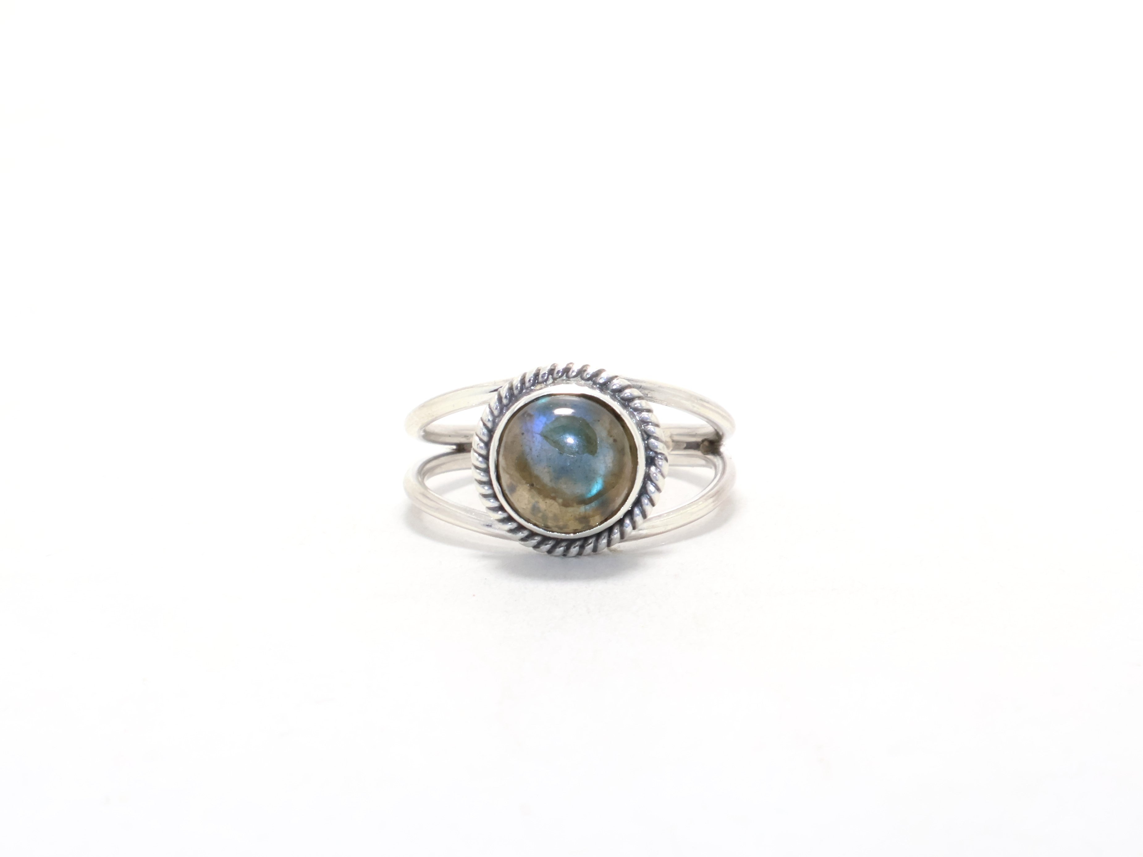 Natürlicher blauer Feuer-Labradorit-Designerring Alltagsring Minimalistischer Ring Geburtssteinring 925 Sterling Silber Geschenk für Sie