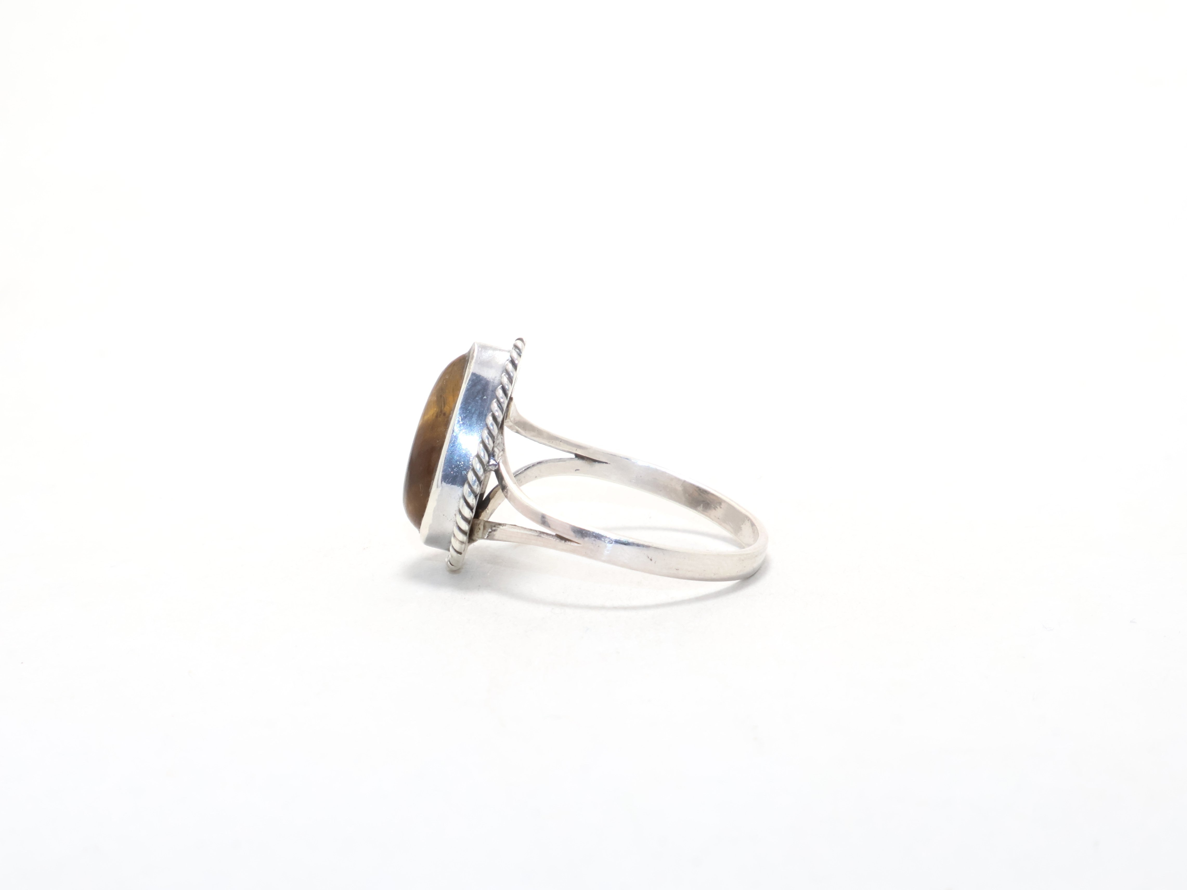 Tropfen Tigerauge Ring Handgemachter Designer Ring Versprechensring Geburtssteinring Böhmischer Ring 925 Sterling Silber