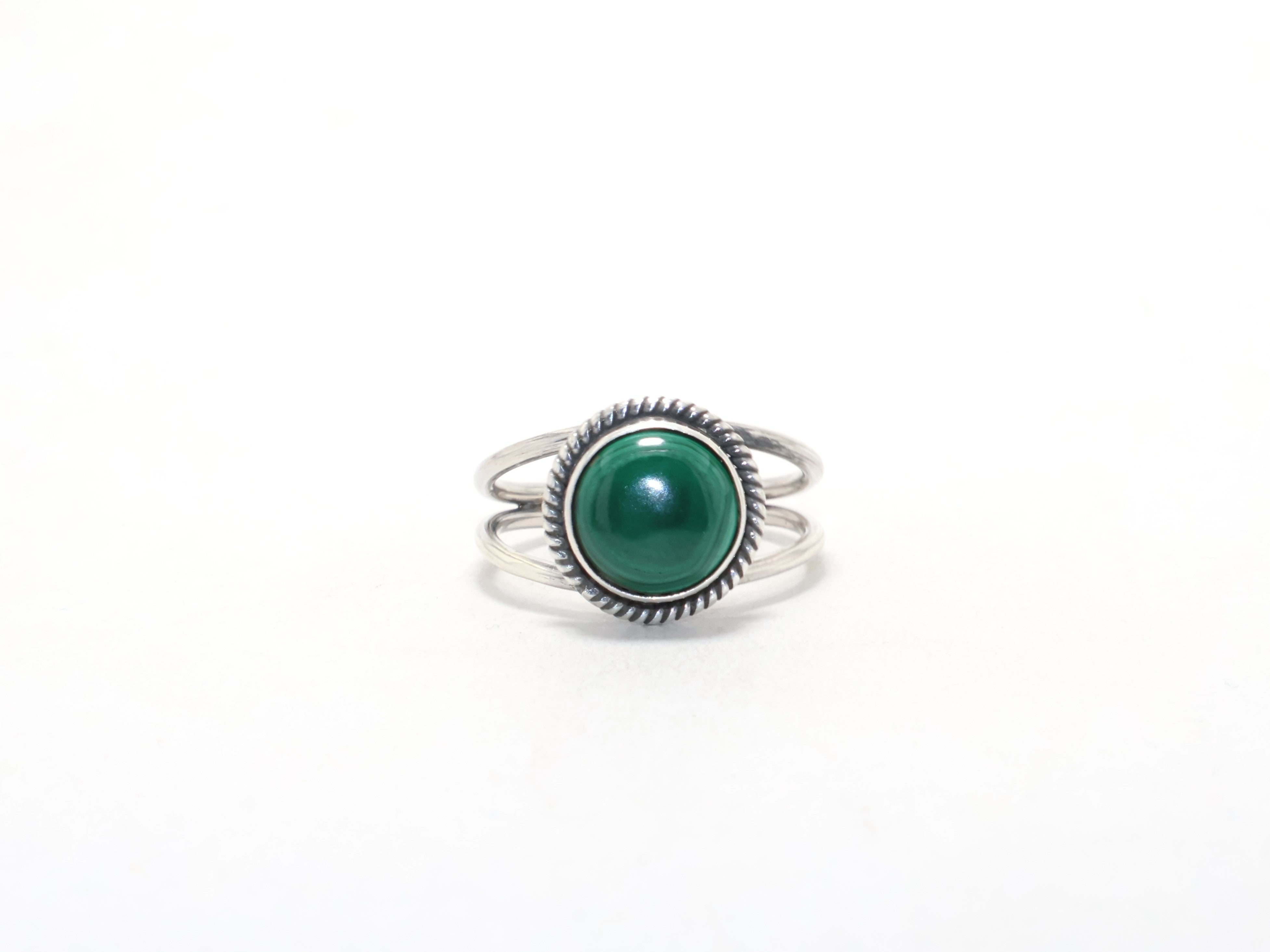 Echter Designer Malachitring 925 Sterling Silber Grüner Edelsteinring April Geburtssteinring Versprechensring Minimalistischer Ring
