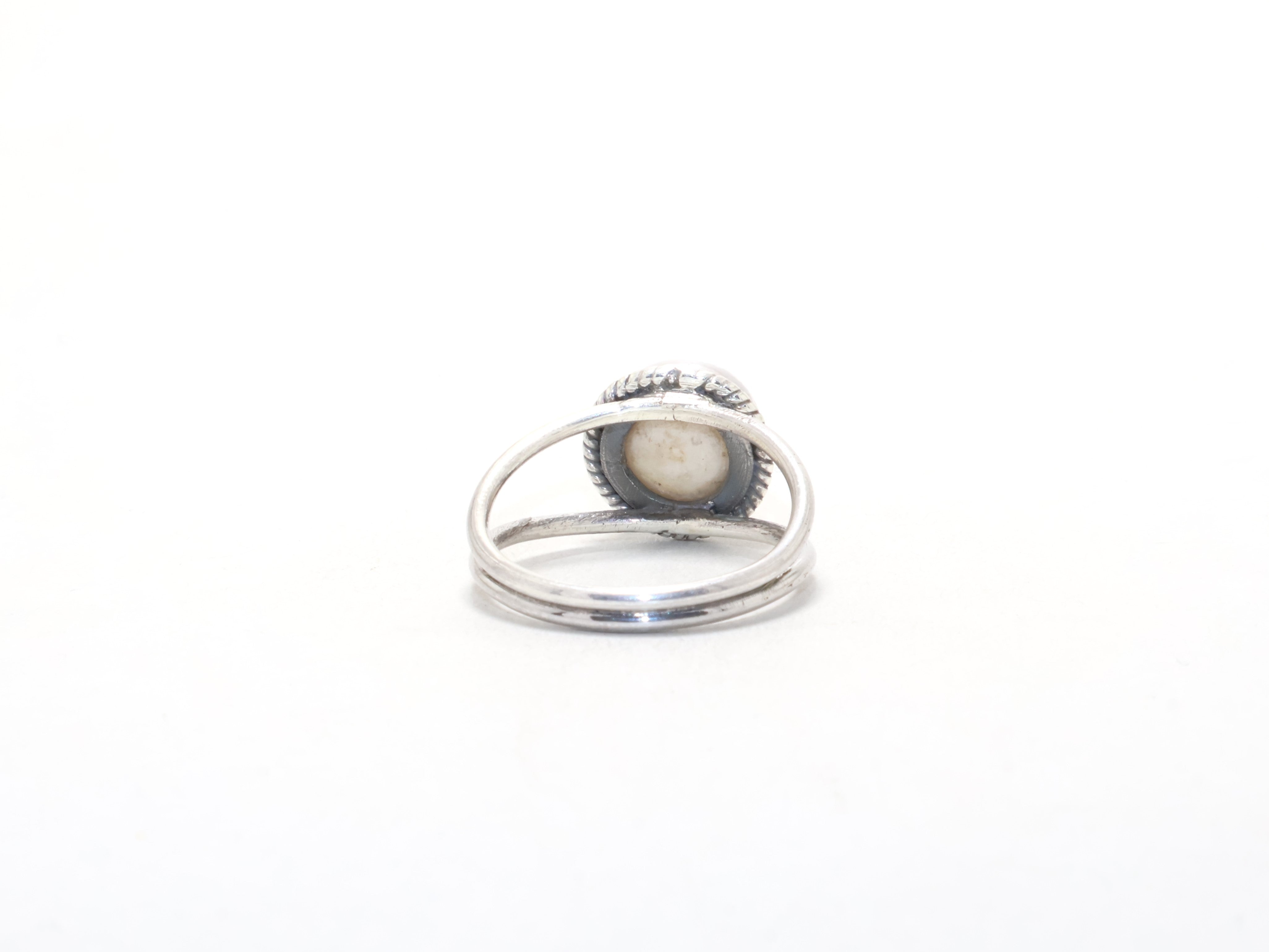 Silberner Perlenring Süßwasserperle Zierlicher Ring Handgemachter Ring 925er Sterling Silber Geschenk Für Alle Designer Ring