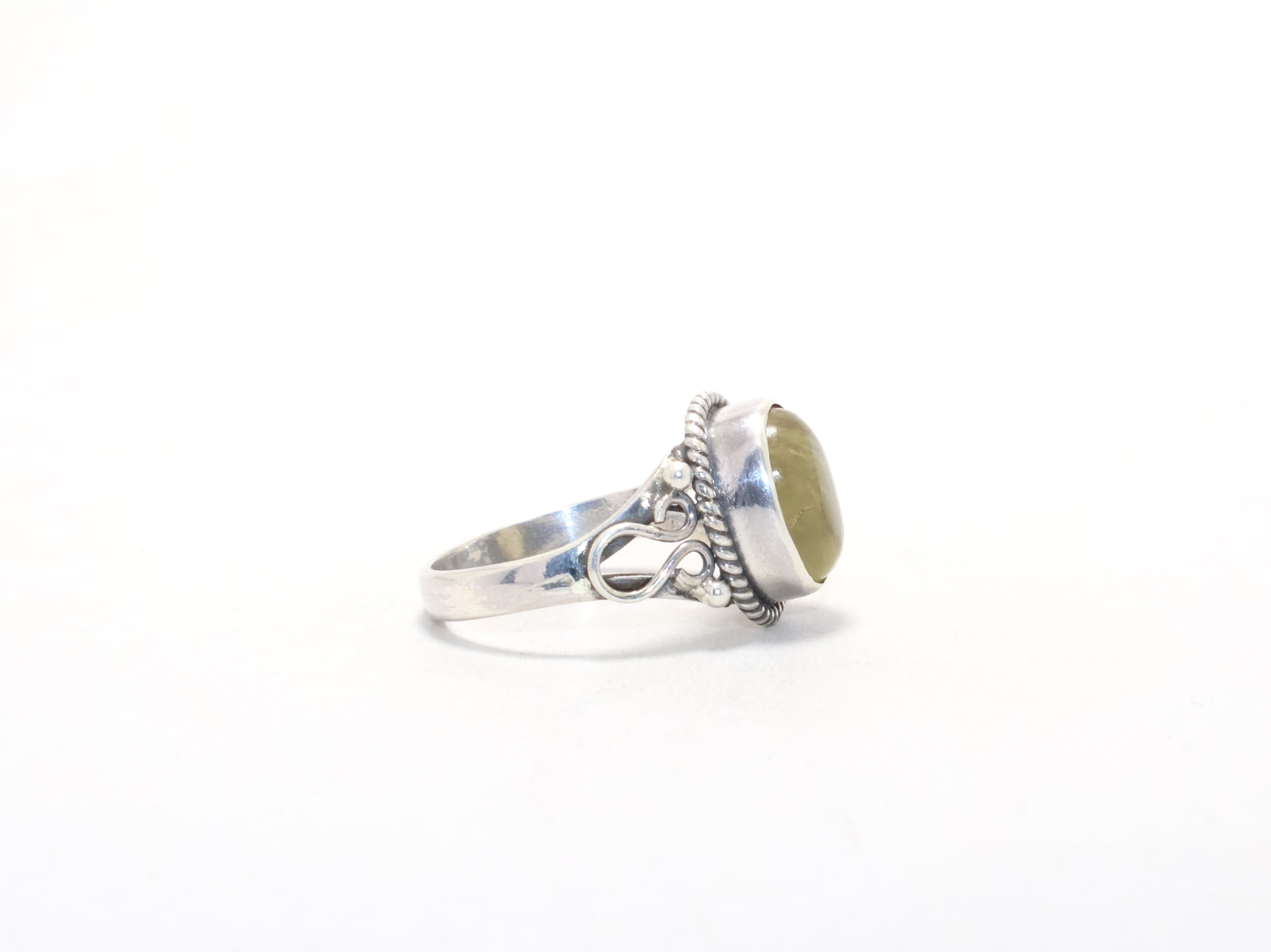 Echter Zitronenquarz Ring Designer Ring Handgefertigt November Geburtsstein Ring 925 Sterling Silber Minimalistischer Ring