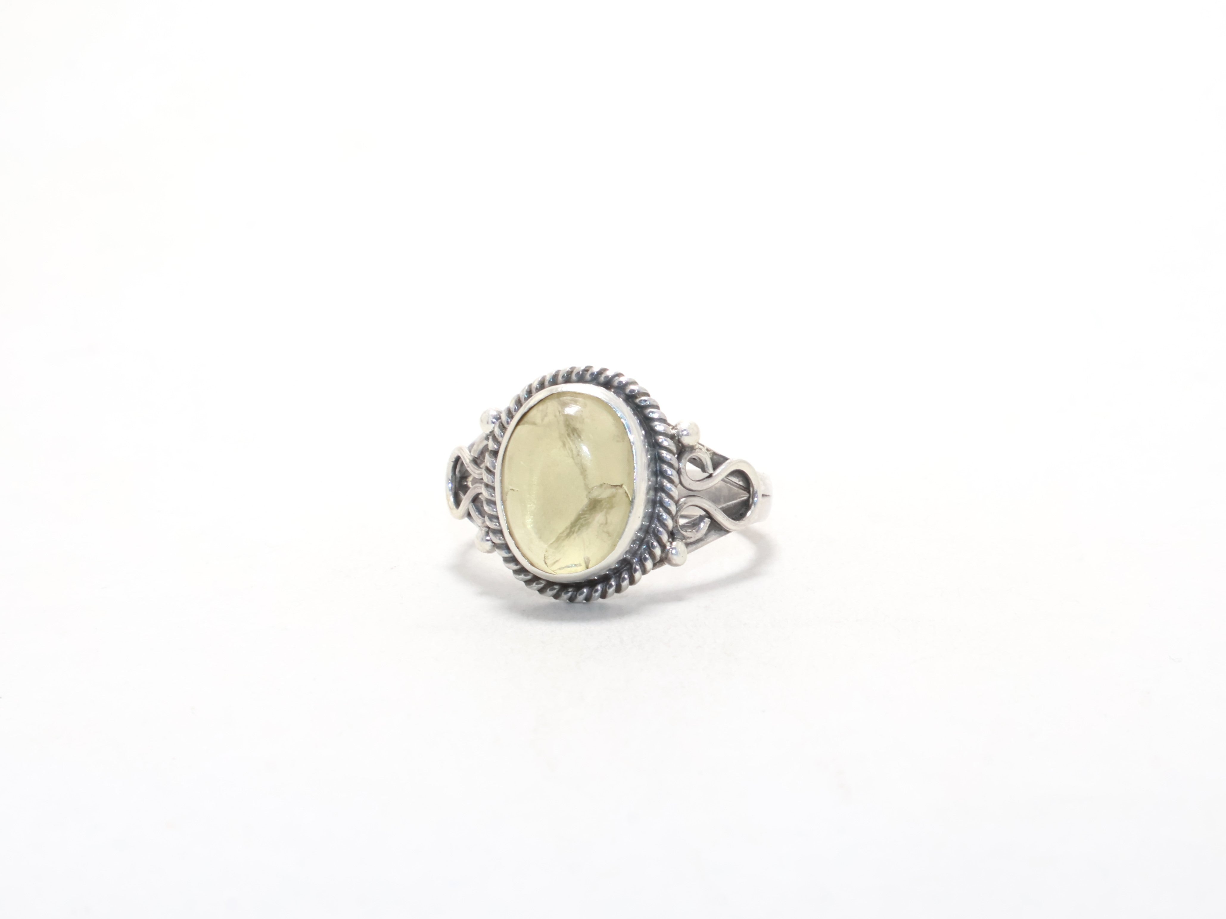 Echter Zitronenquarz Ring Designer Ring Handgefertigt November Geburtsstein Ring 925 Sterling Silber Minimalistischer Ring