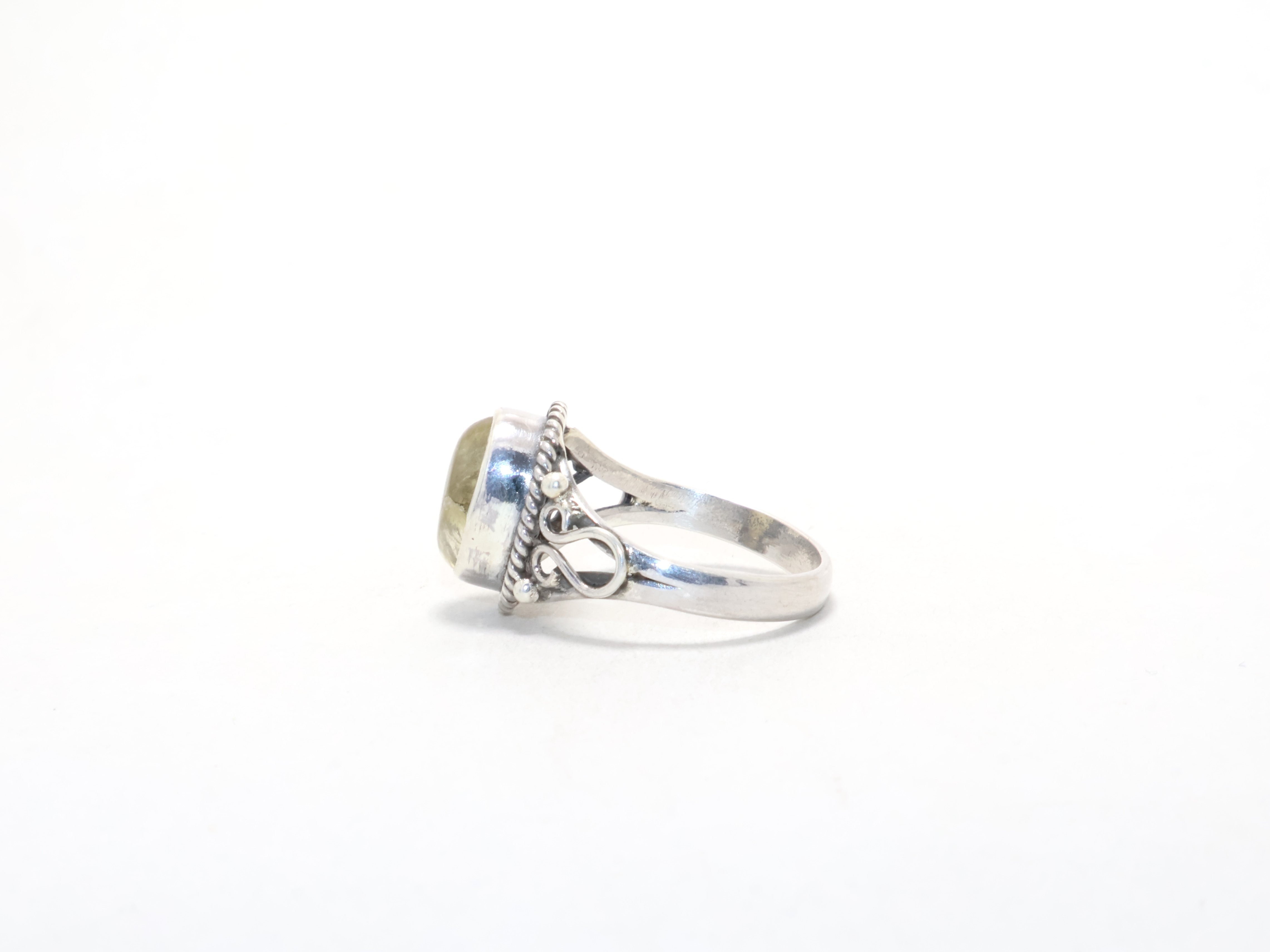 Echter Zitronenquarz Ring Designer Ring Handgefertigt November Geburtsstein Ring 925 Sterling Silber Minimalistischer Ring