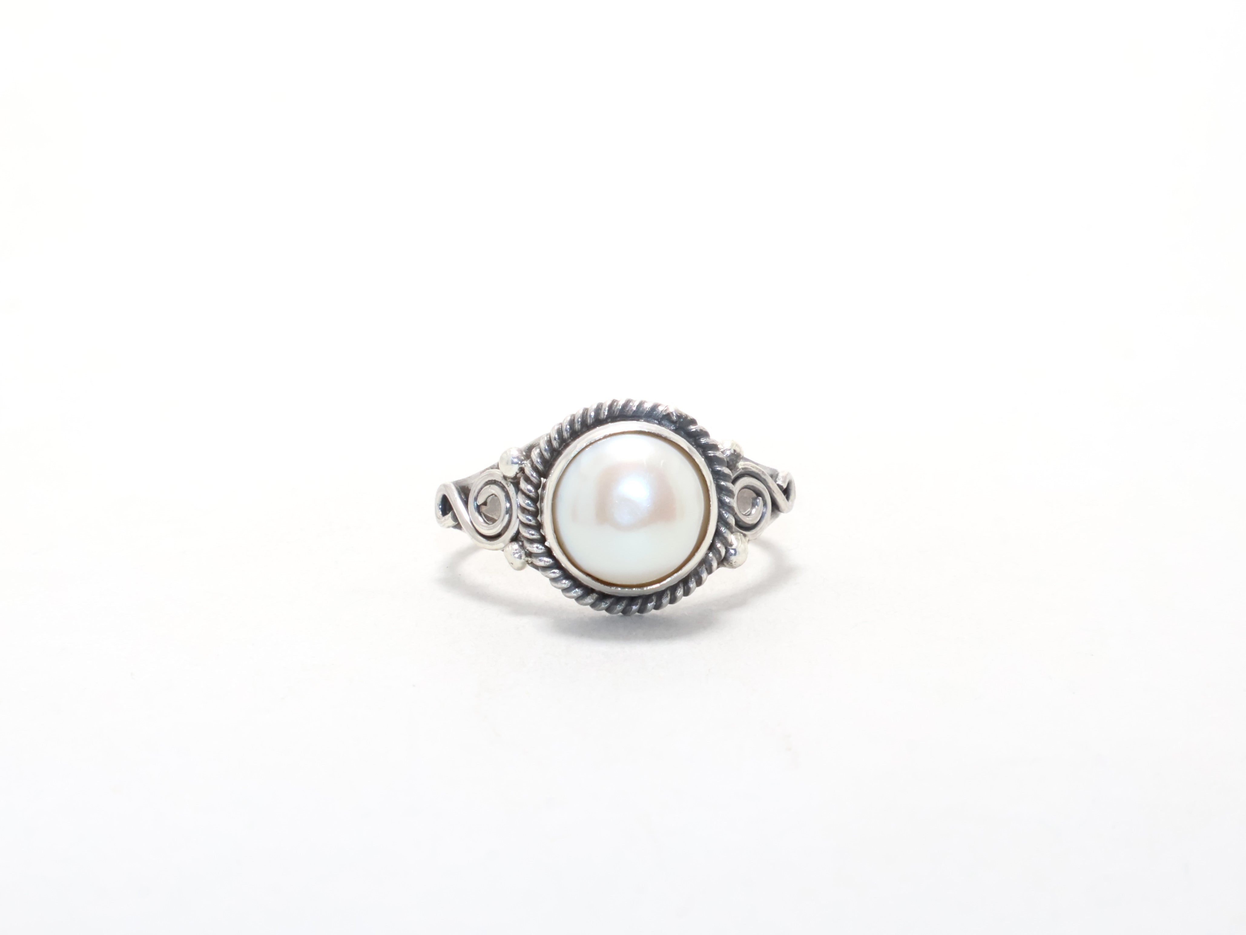 Echter Süßwasserperlenring Zarter Ring Antragsring Juni Geburtssteinring Verlobungsring 925er Sterlingsilber Handgemachter Schmuck