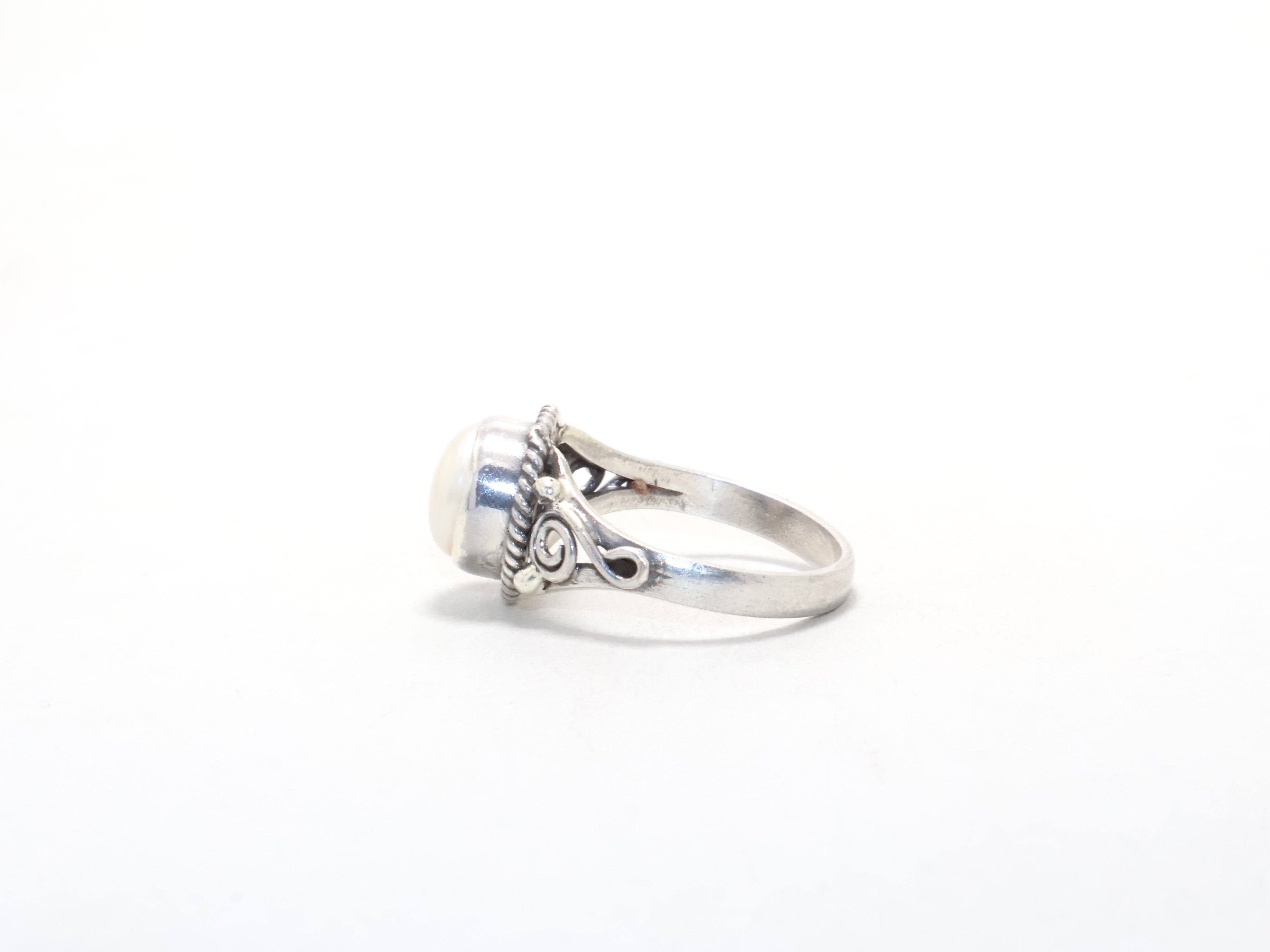 Echter Süßwasserperlenring Zarter Ring Antragsring Juni Geburtssteinring Verlobungsring 925er Sterlingsilber Handgemachter Schmuck