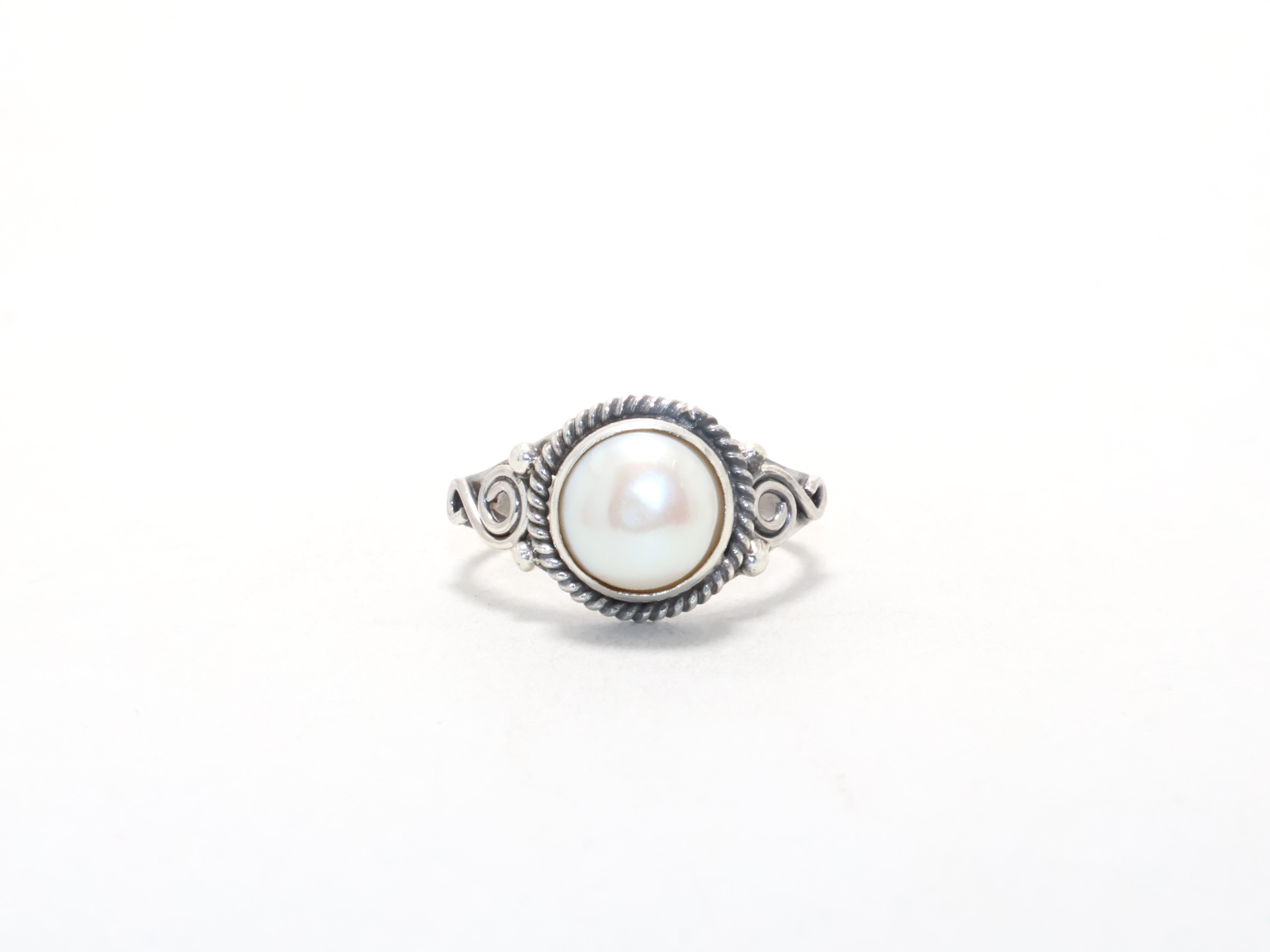 Echter Süßwasserperlenring Zarter Ring Antragsring Juni Geburtssteinring Verlobungsring 925er Sterlingsilber Handgemachter Schmuck