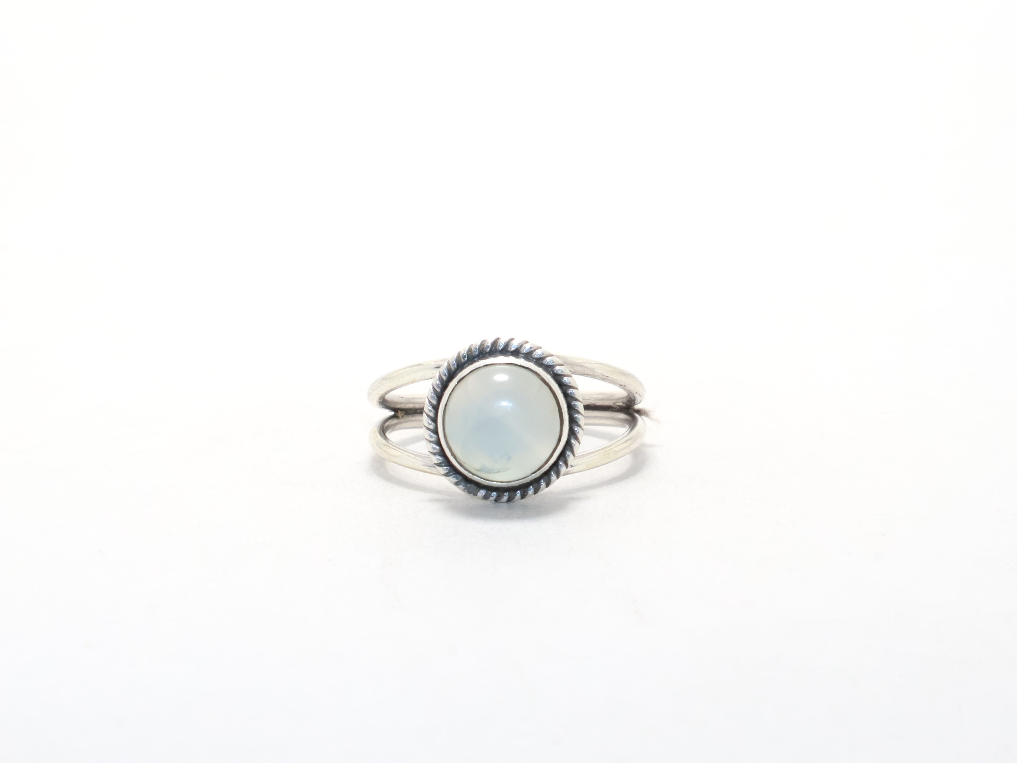 Aqua Chalcedony Edelsteinring Böhmischer Ring 925 Sterling Silber Juni Geburtsstein Handgefertigter Ring Cocktailring Minimalistischer Ring