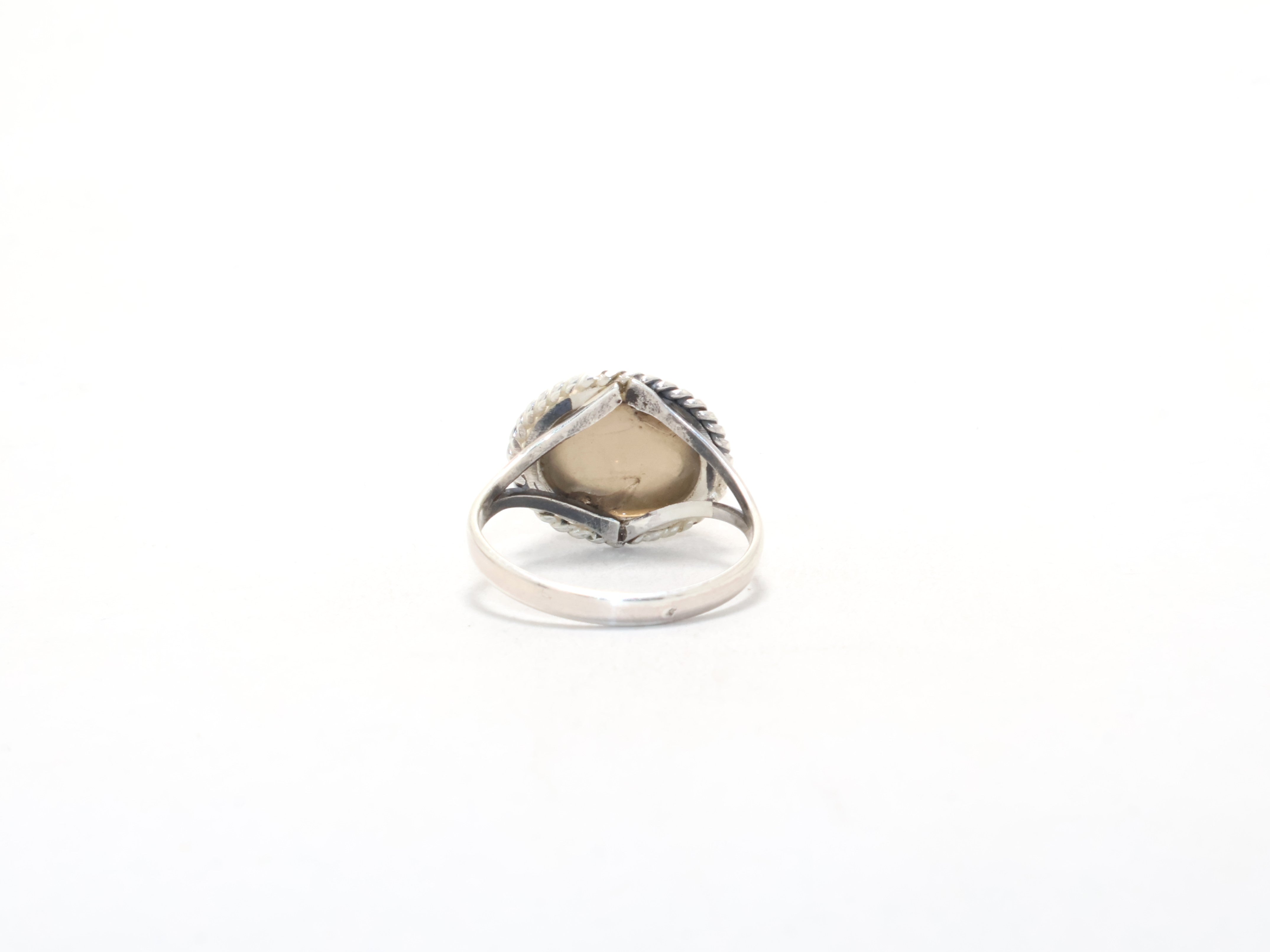 Handgefertigter Rauchquarz-Edelsteinring Zierlicher Ring Geburtssteinring 925 Sterling Silber Versprechensring