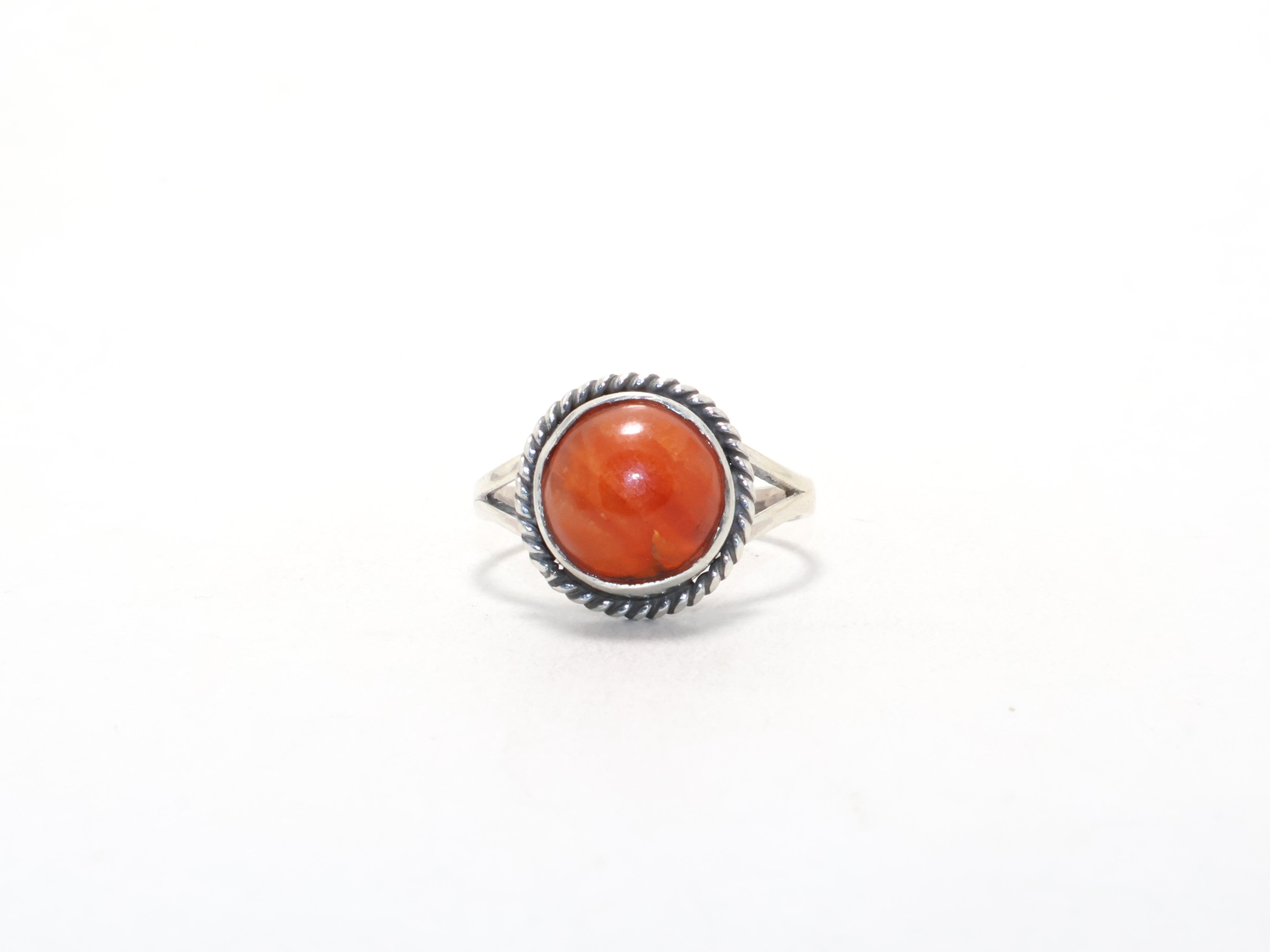 Handgemachter Karneol Edelsteinring August Geburtsstein Minimalistischer Ring Stapelring Boho Designer Ring