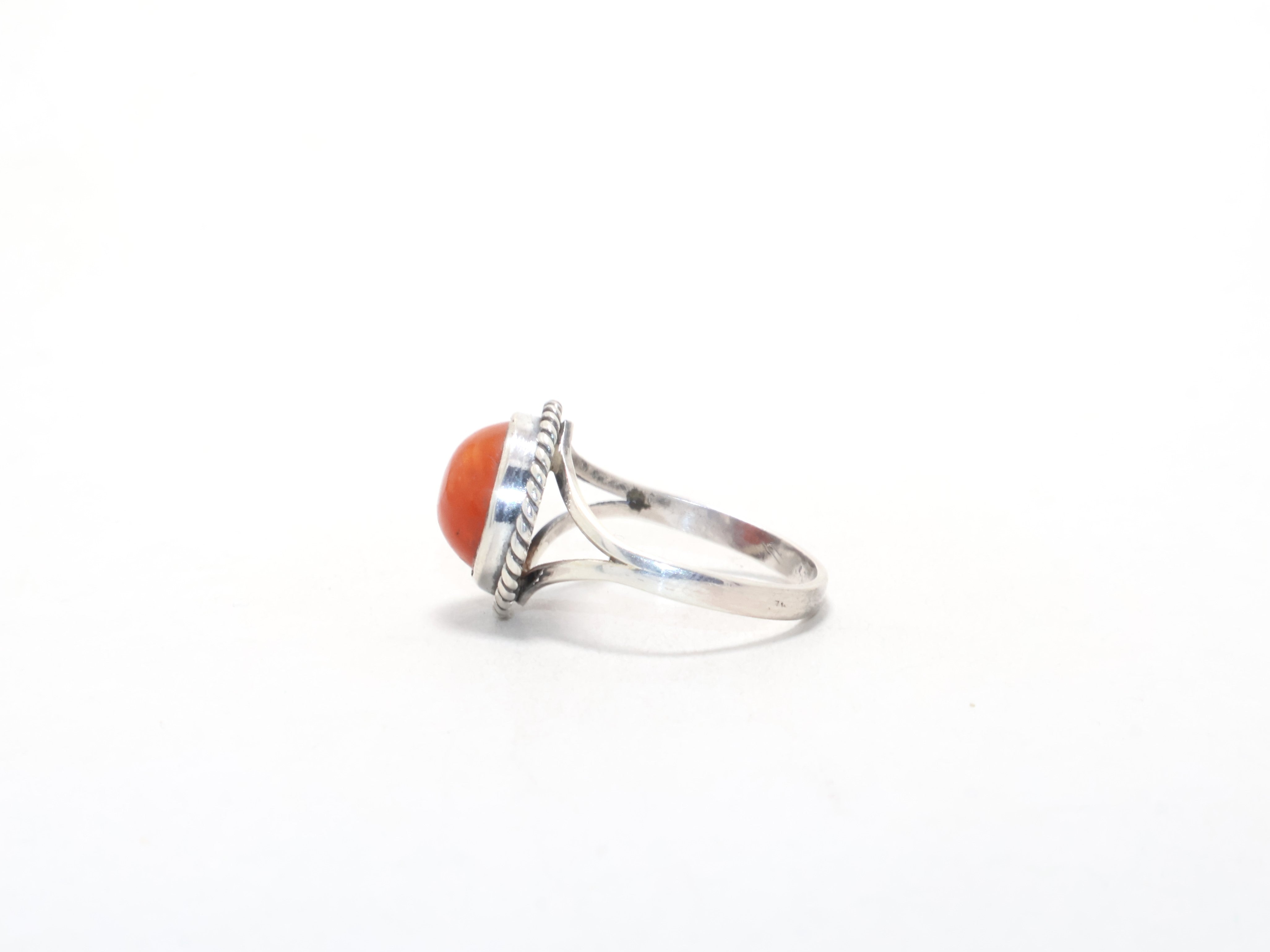 Handgemachter Karneol Edelsteinring August Geburtsstein Minimalistischer Ring Stapelring Boho Designer Ring