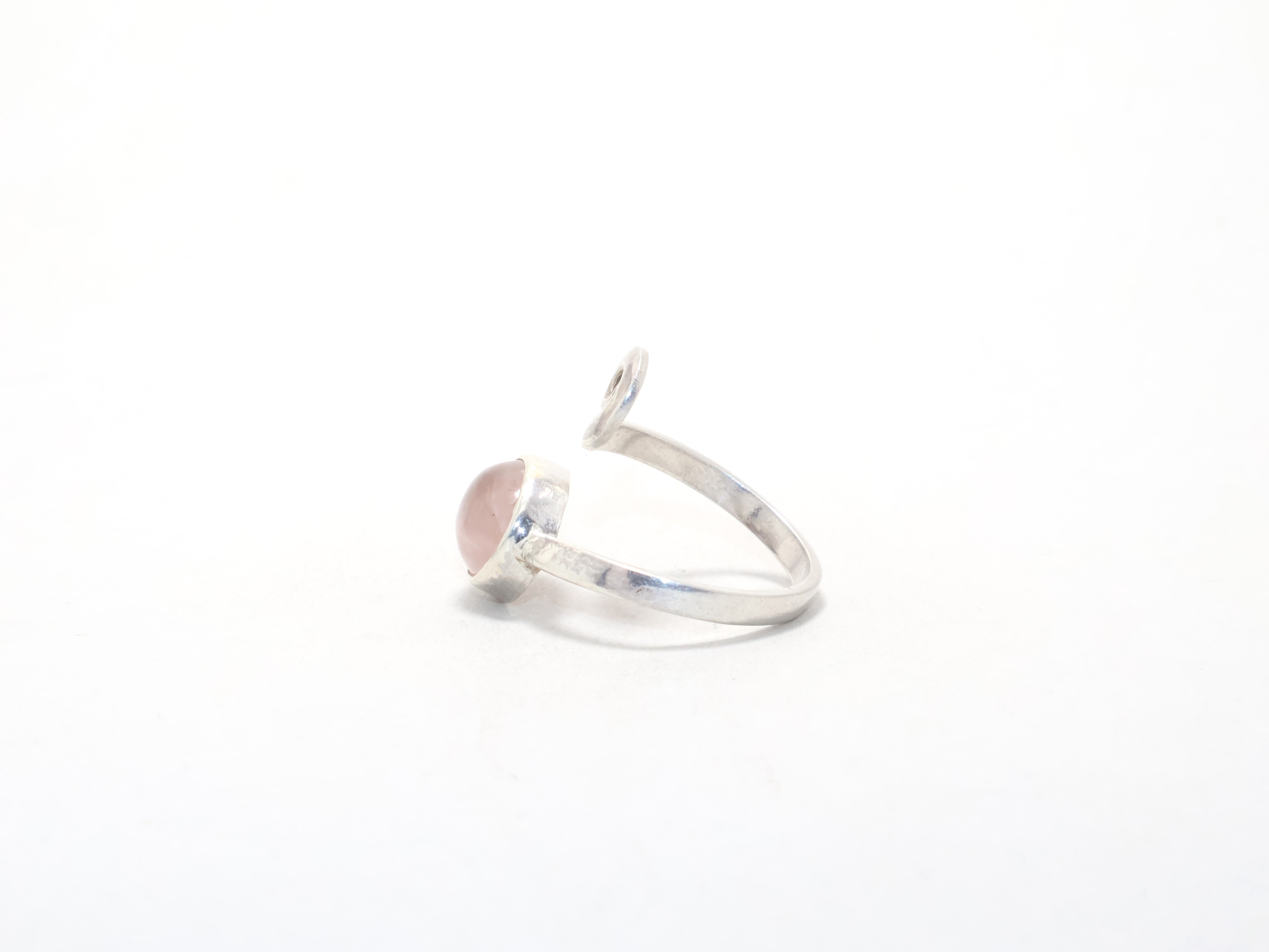 Handgemachter Ring Echter Rosenquarz Ring Verlobungsring Geburtssteinring Rosa Edelsteinring 925 Sterling Silber Ring