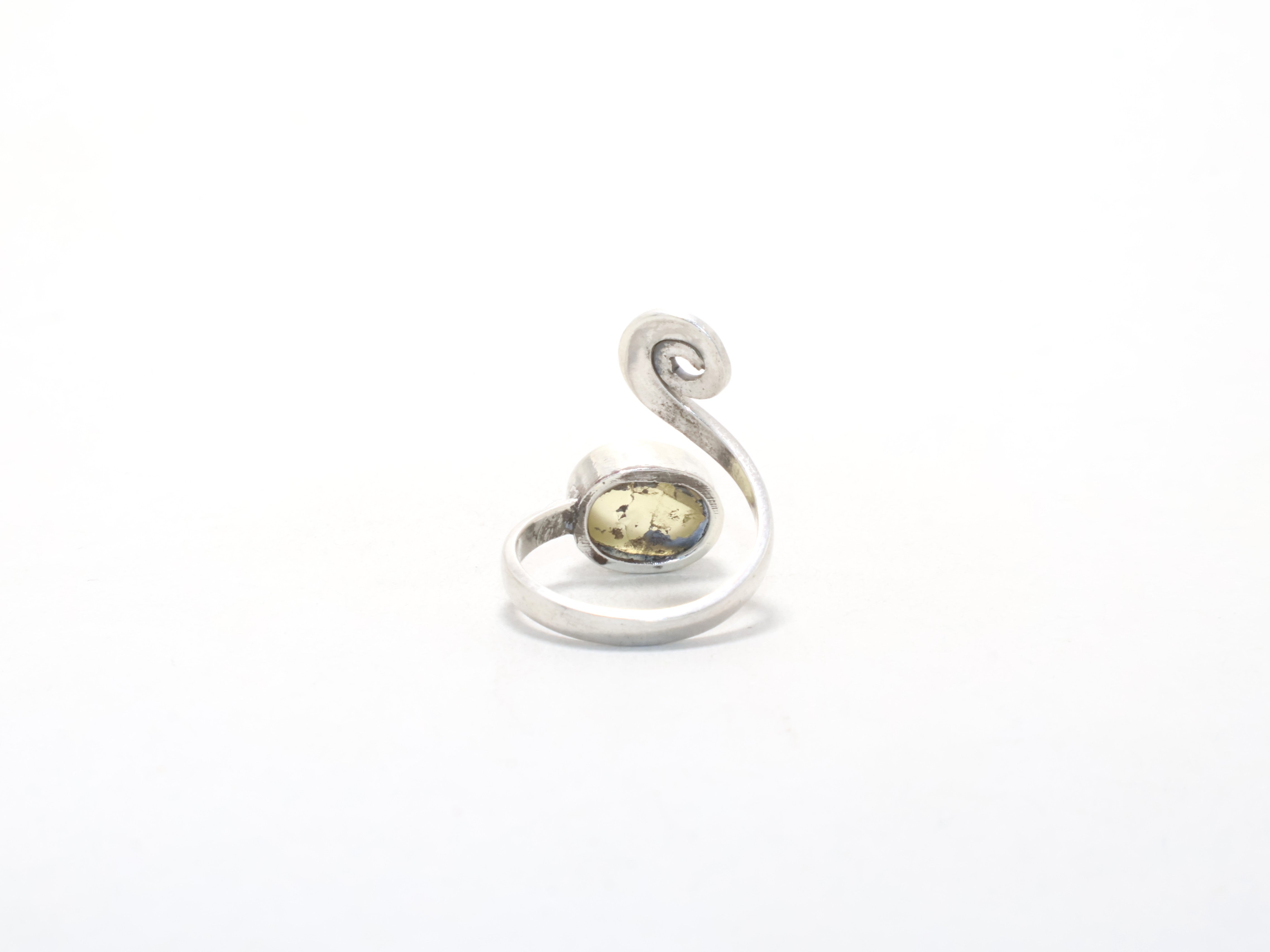 Zitronenquarz handgefertigter Ring Edelsteinring böhmischer zarter Ring Geschenk für jeden 925er Sterlingsilber Ring
