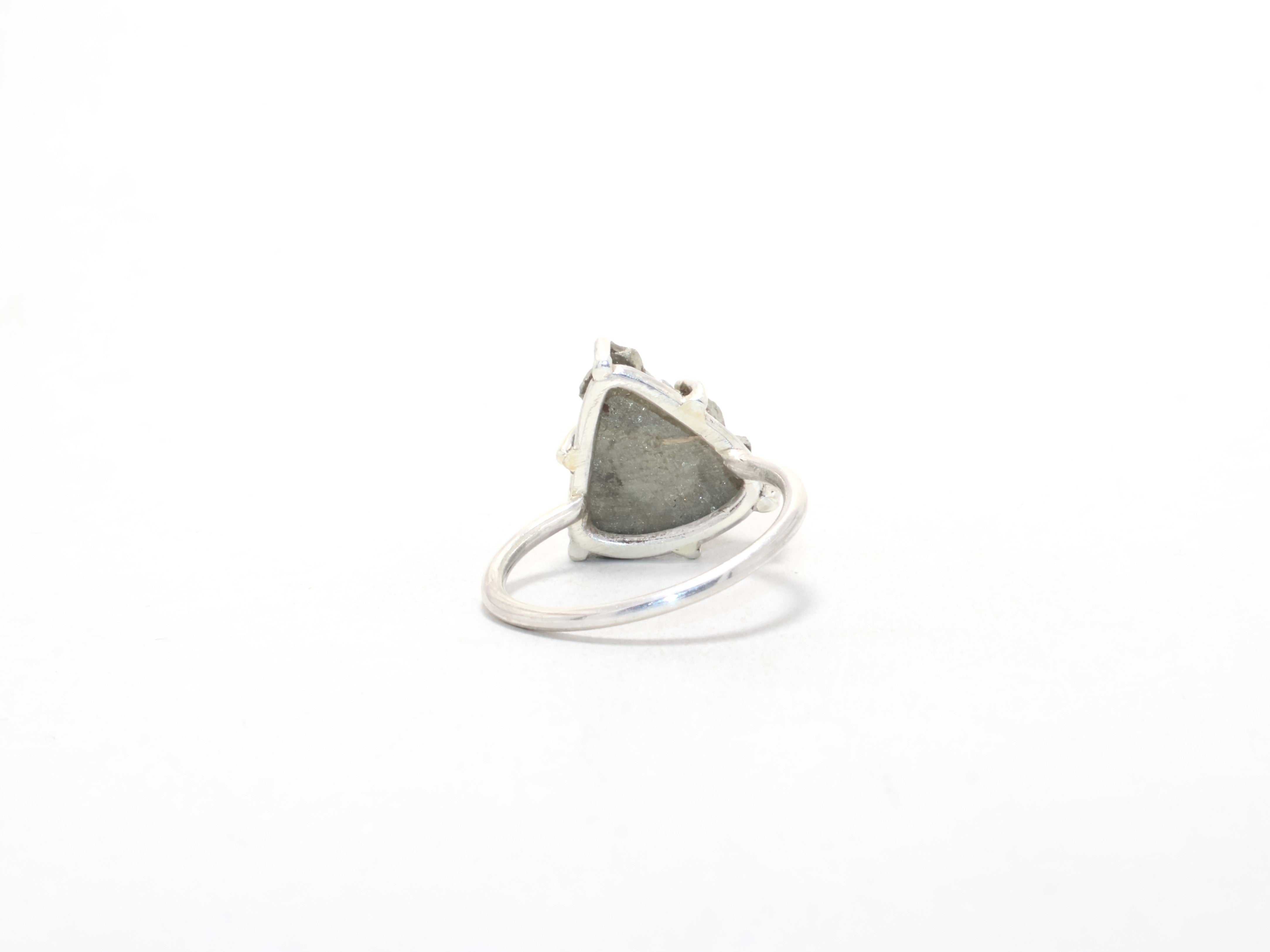 Roh Pyrit Silberring, Schmuck mit Rohstein, 925 Sterling Silber, Geburtssteinring, Böhmischer Ring, Versprechensring, Geschenk für Sie