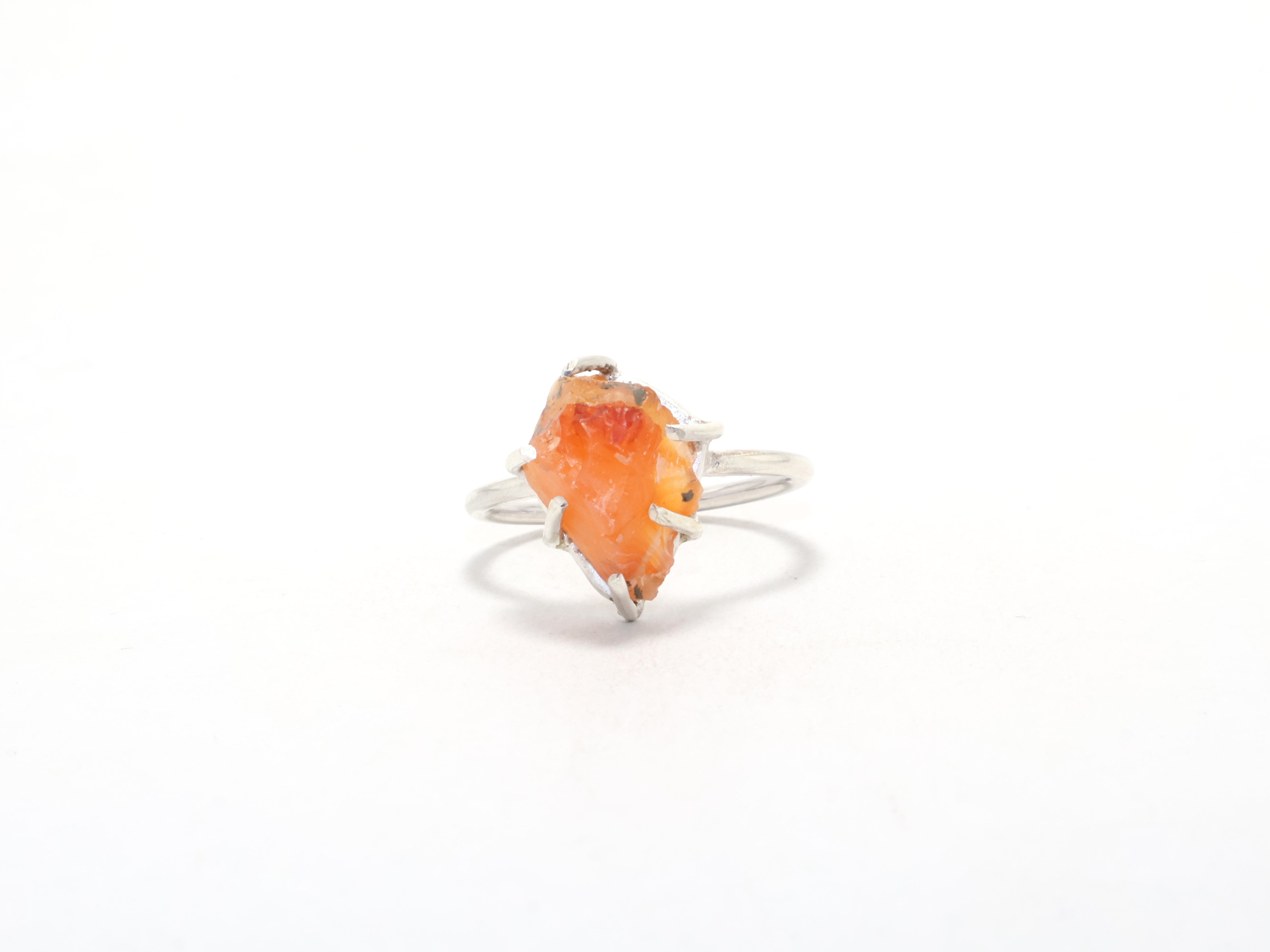 Echter Karneol Edelsteinring 925 Sterling Silber Handgemachter Ring Geburtssteinring Bohemian Ring Geschenk für Sie