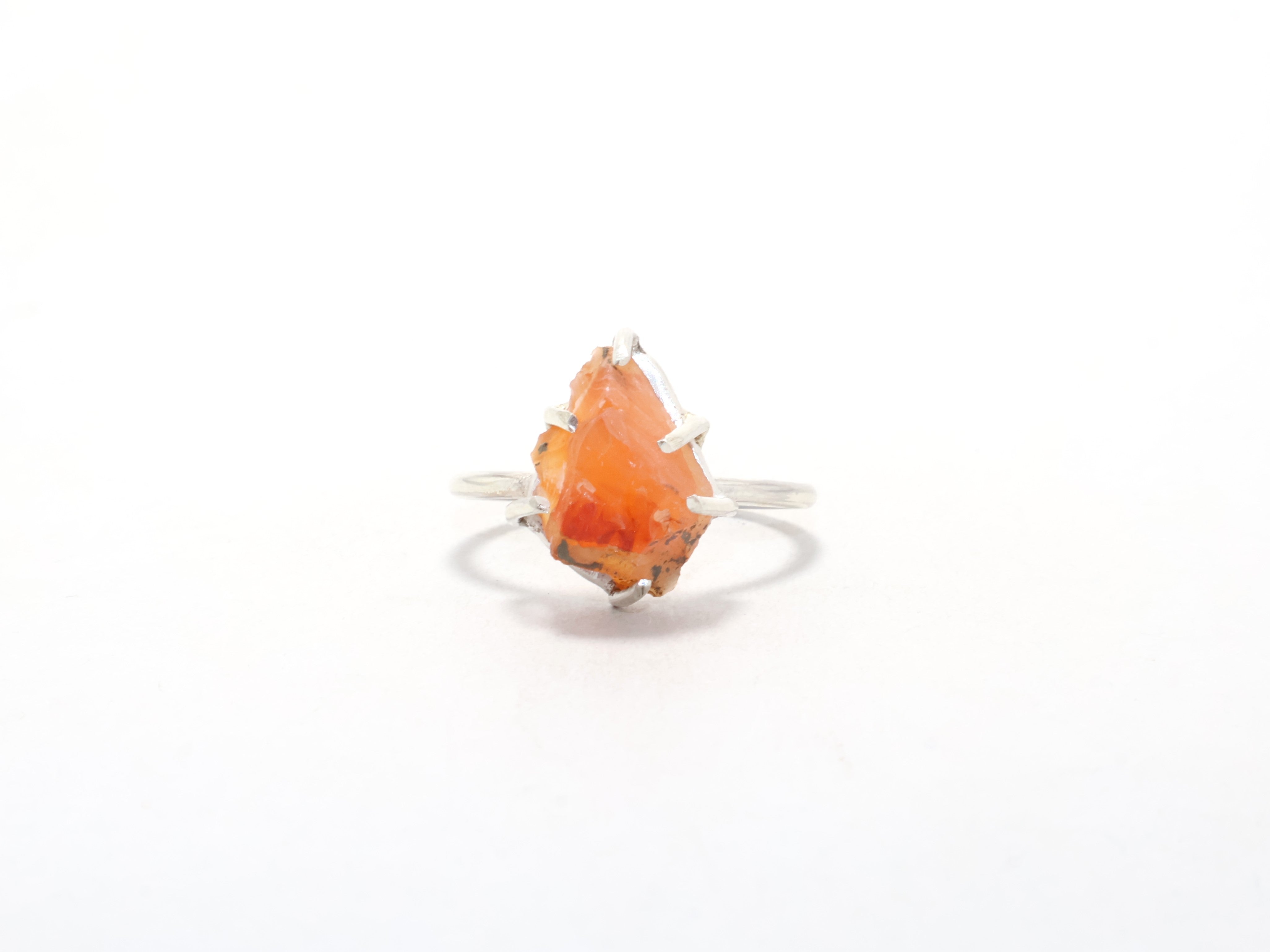 Echter Karneol Edelsteinring 925 Sterling Silber Handgemachter Ring Geburtssteinring Bohemian Ring Geschenk für Sie