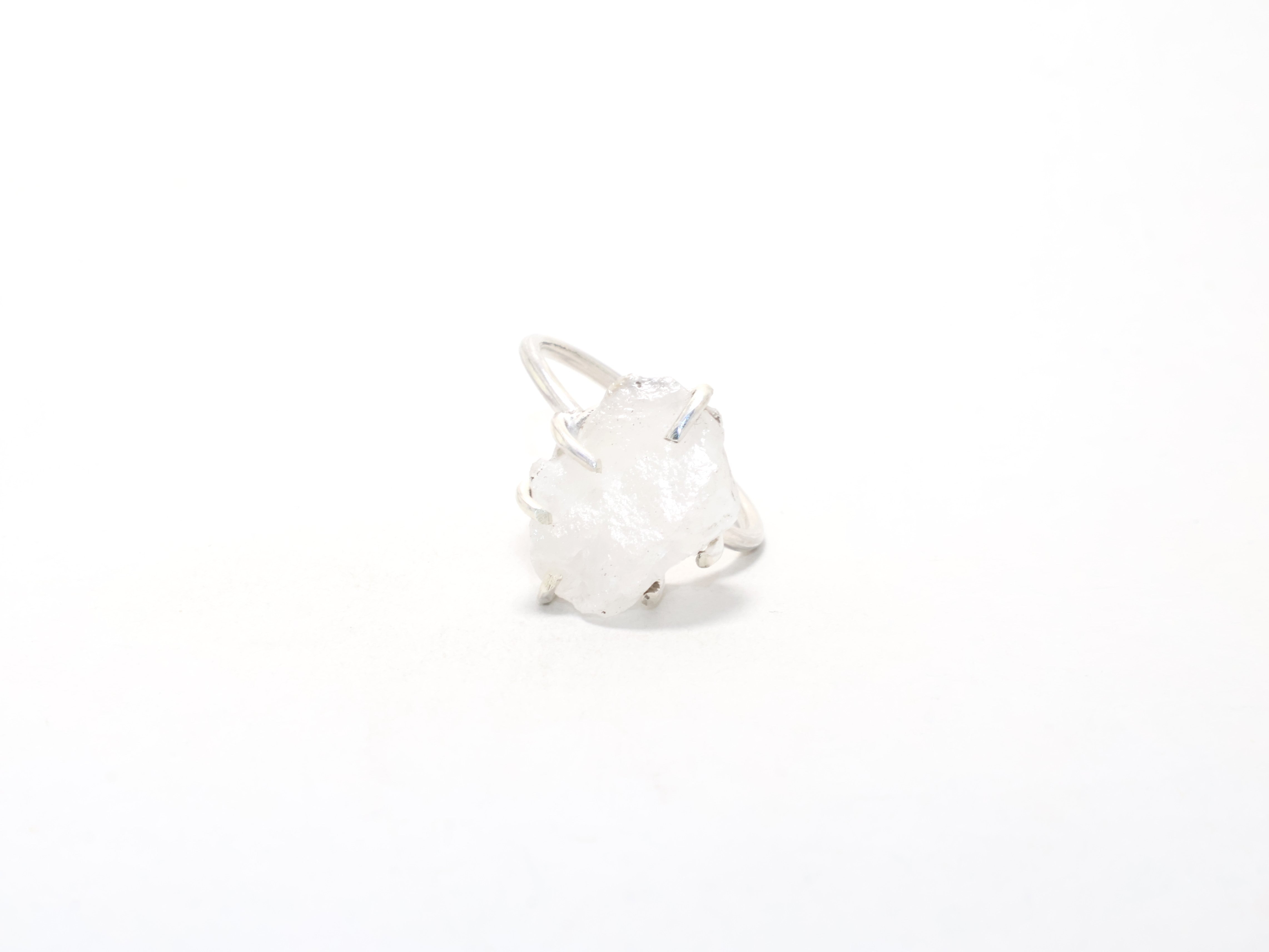 Kristallquarz Handgemachter Ring Zierlicher Ring Silberschmuck 925 Sterling Silber Edelsteinring