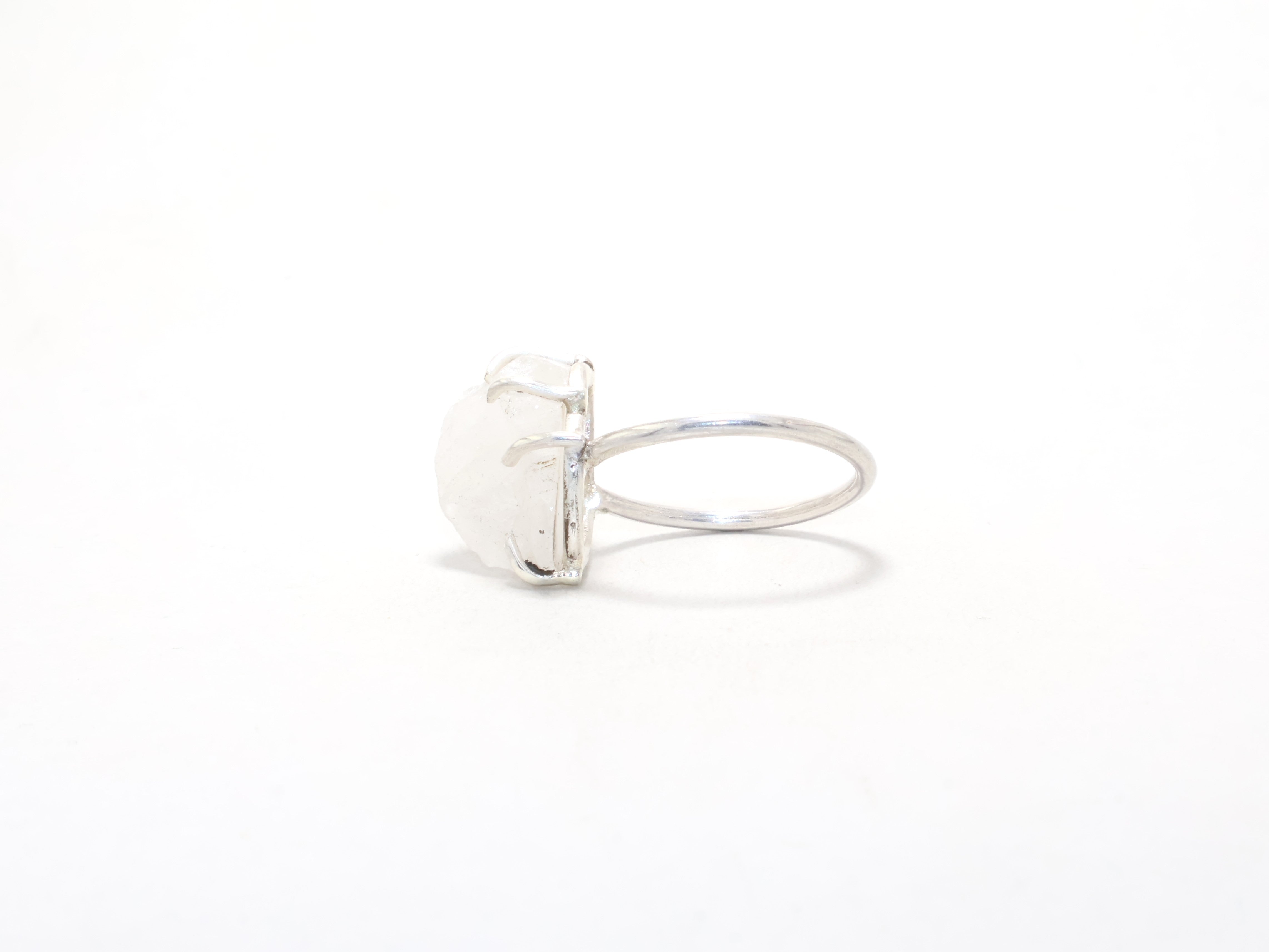 Kristallquarz Handgemachter Ring Zierlicher Ring Silberschmuck 925 Sterling Silber Edelsteinring