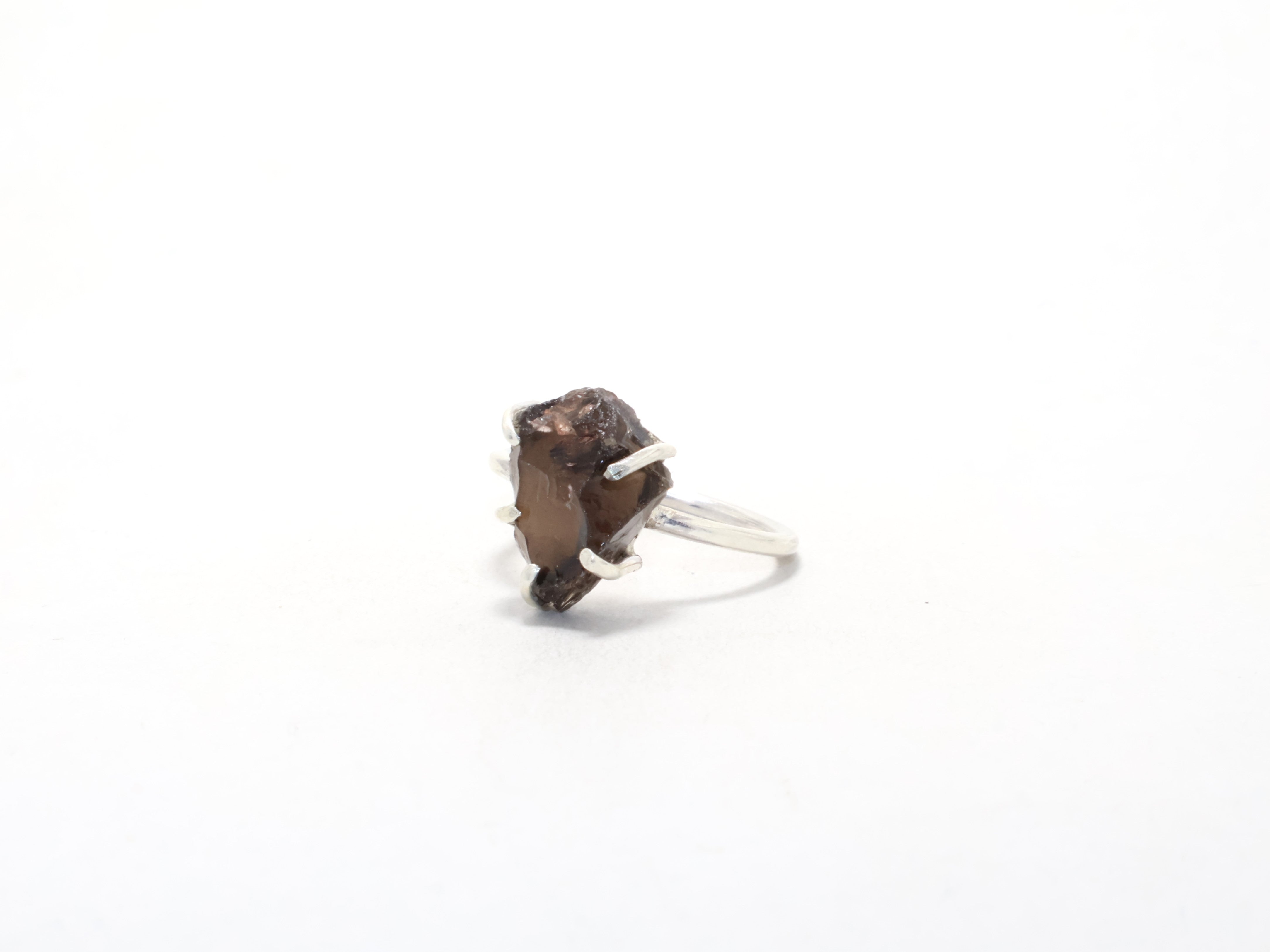 Silber Rauchquarz Ring Boho Kristallring Edelsteinring 925 Sterling Silber Geschenkartikel Verlobungsring
